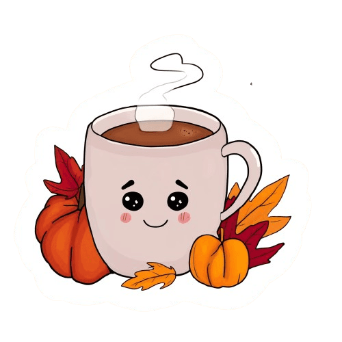 Cozy Autumn Coffee Mug Sticker