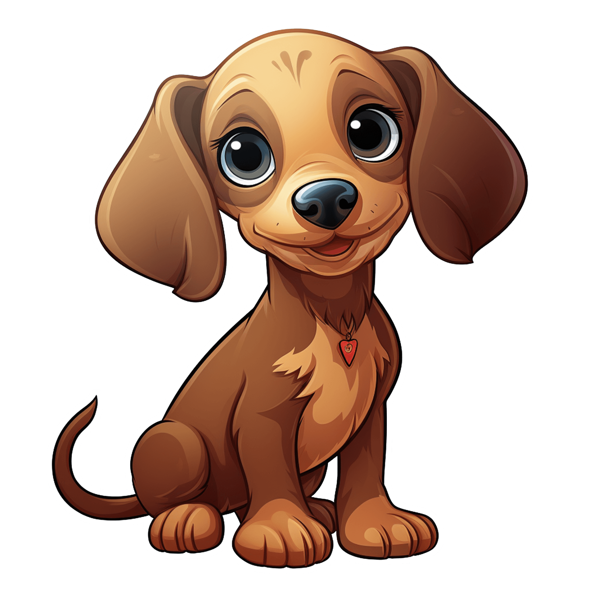 Big-Eyed Dachshund Pup Sticker