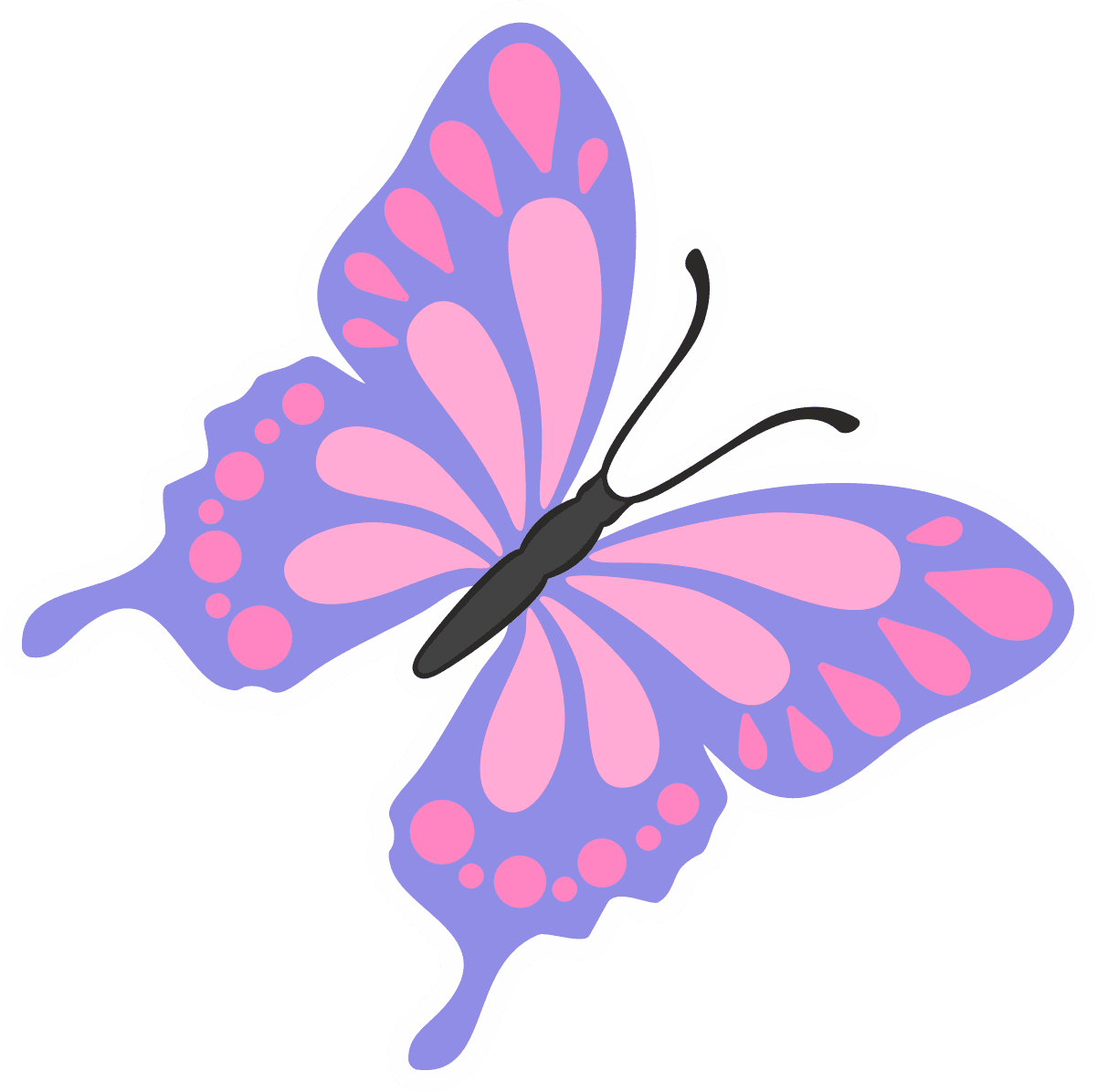 Purple & Pink Butterfly Sticker
