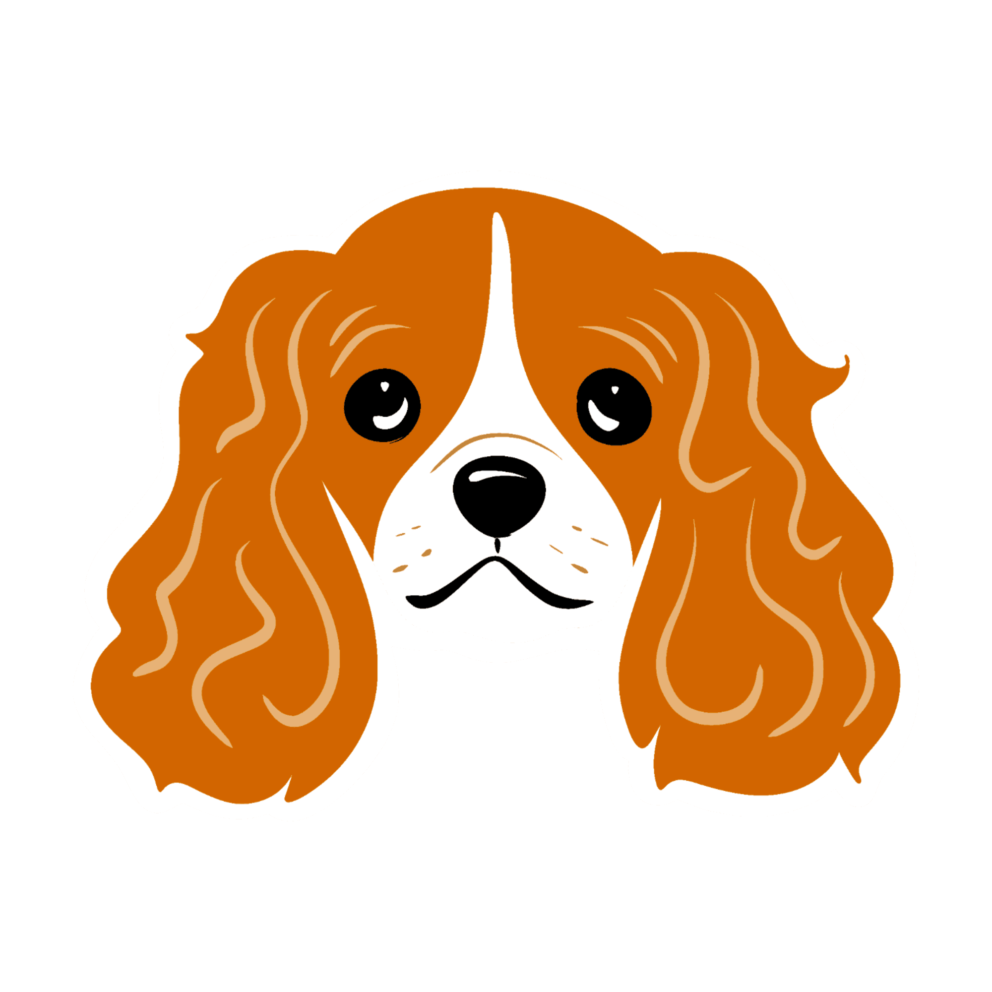 Cavalier King Charles Spaniel Face Sticker