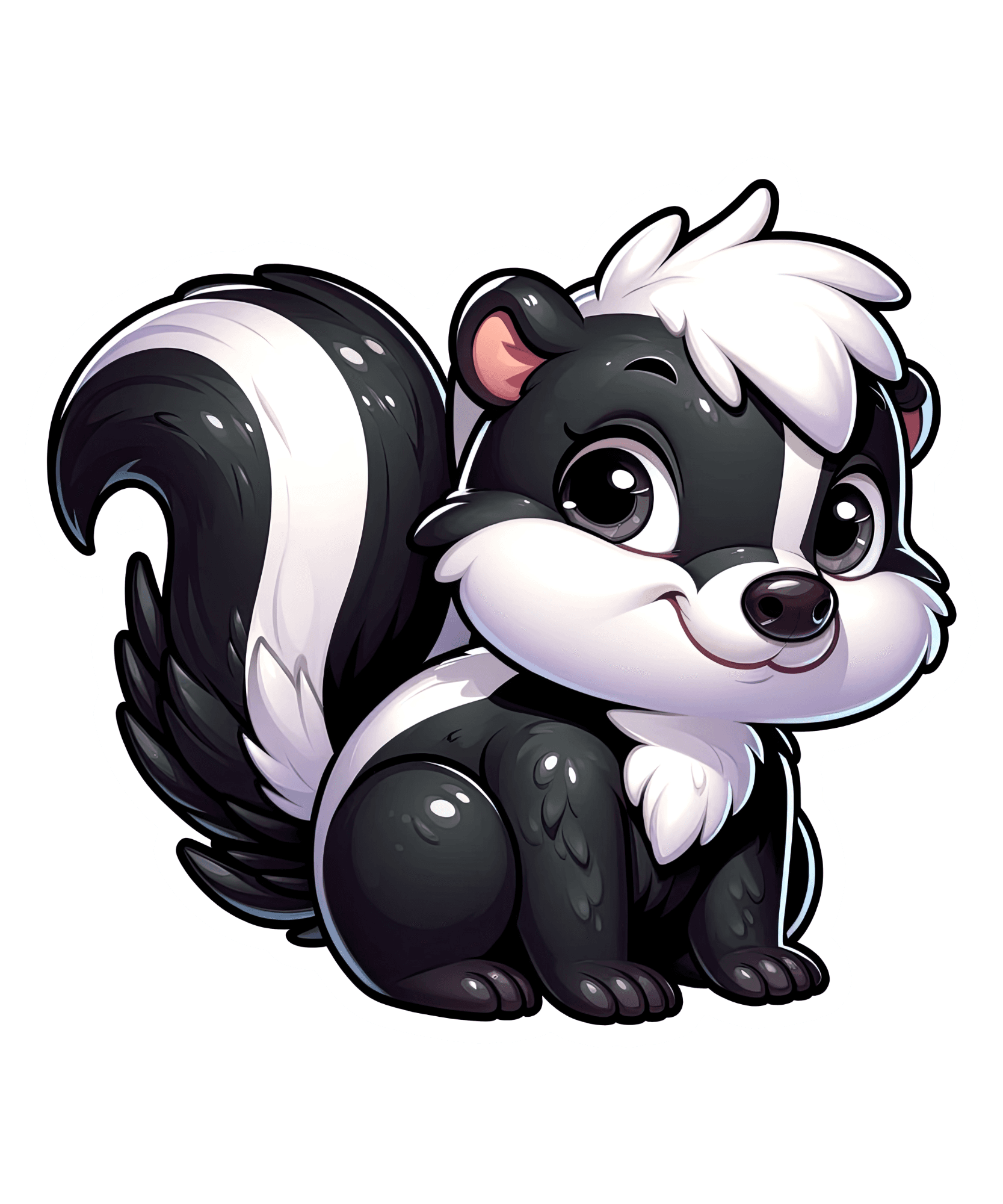Chubby Cheeks Skunk Sticker