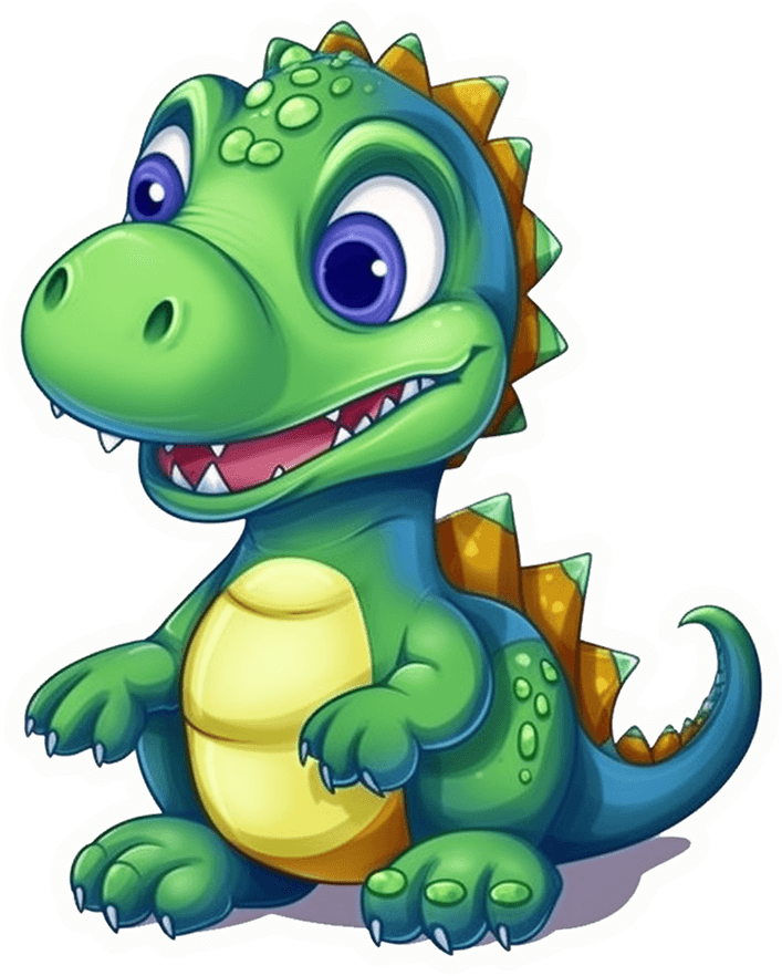 Baby Dino Big Eyes Sticker