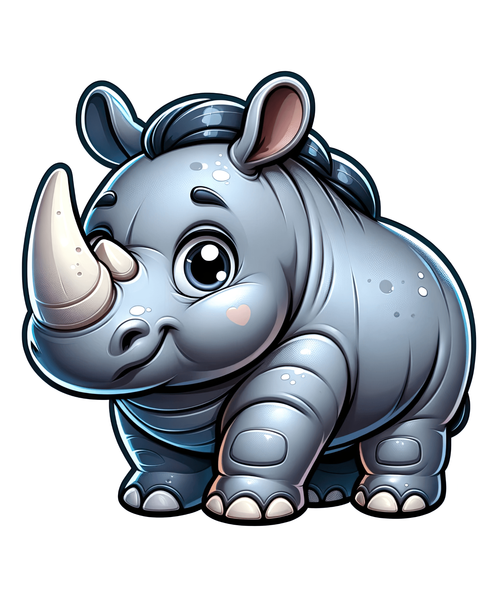 Chubby Baby Rhino Sticker
