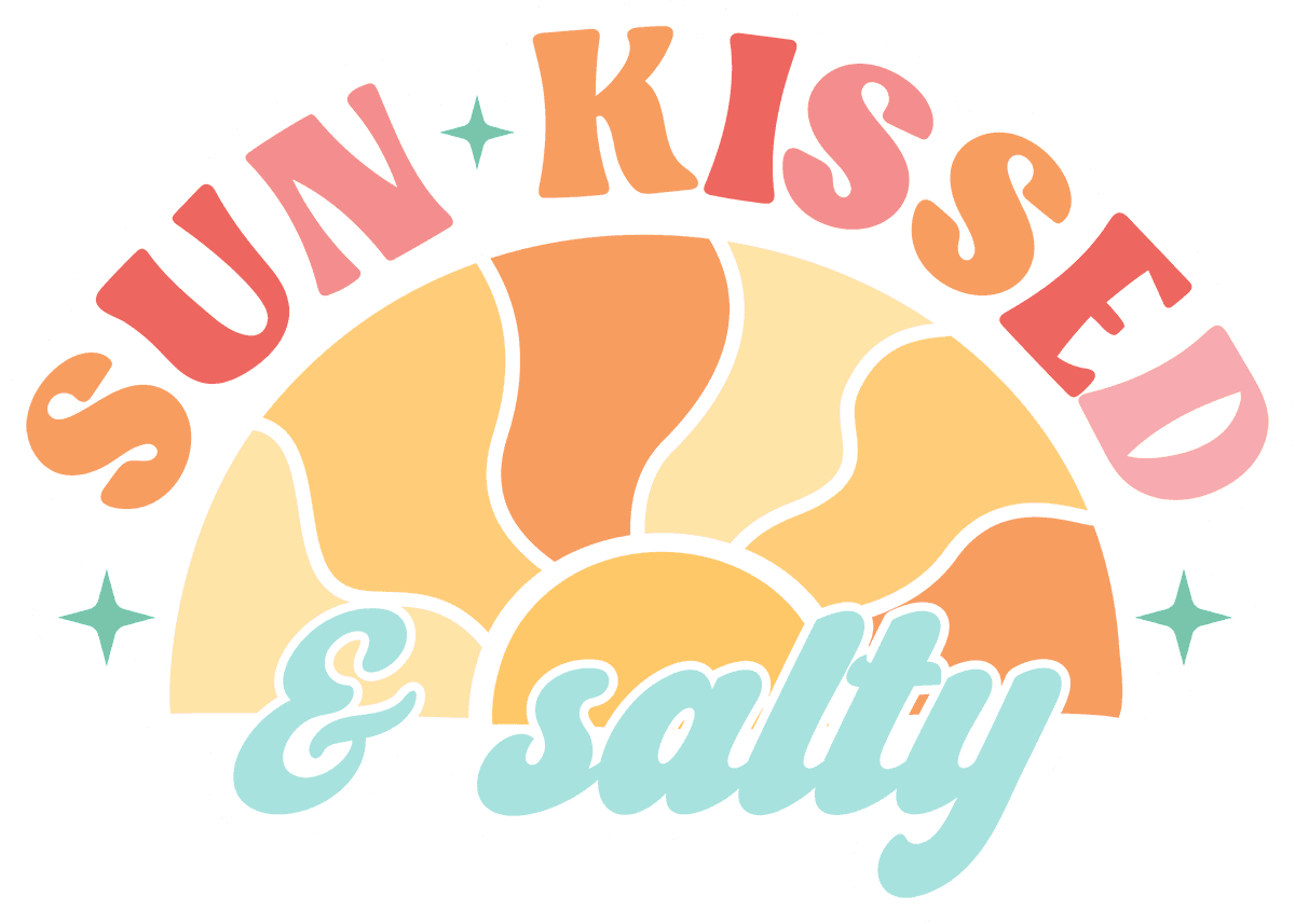 Sun Kissed & Salty Retro Sunburst Sticker