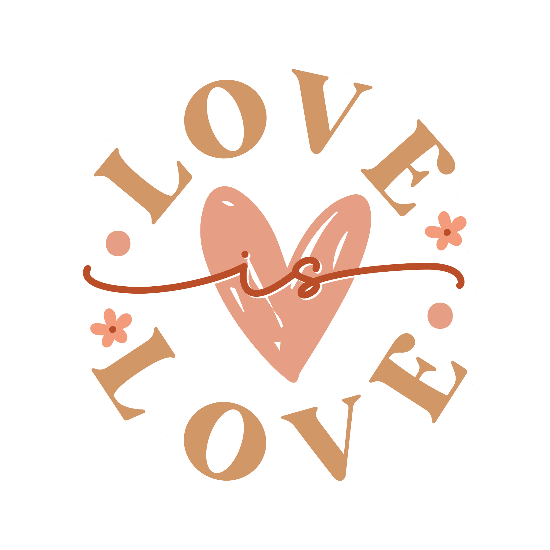 Love Is Love Circular Heart Sticker