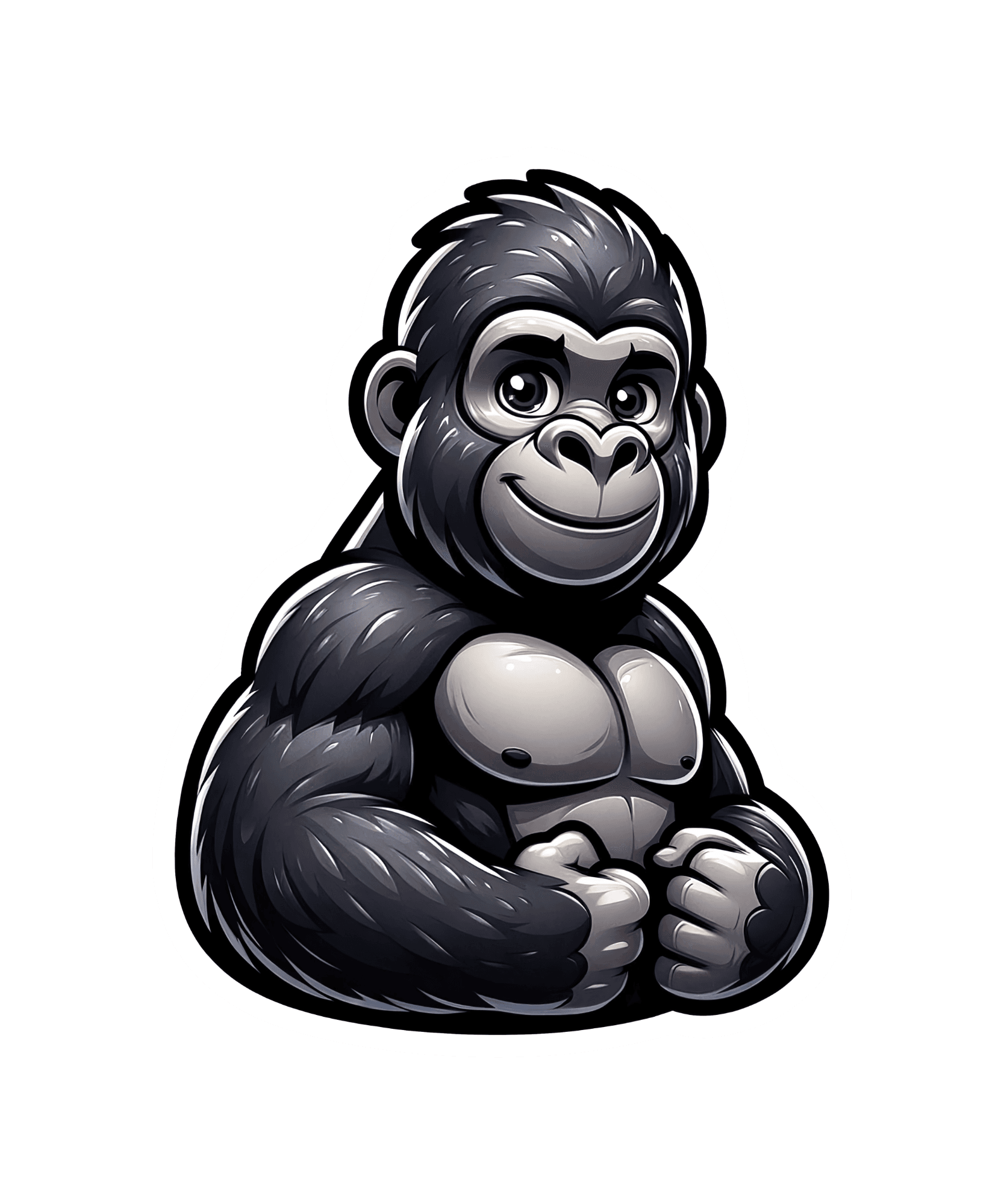 Chunky Baby Gorilla Sticker