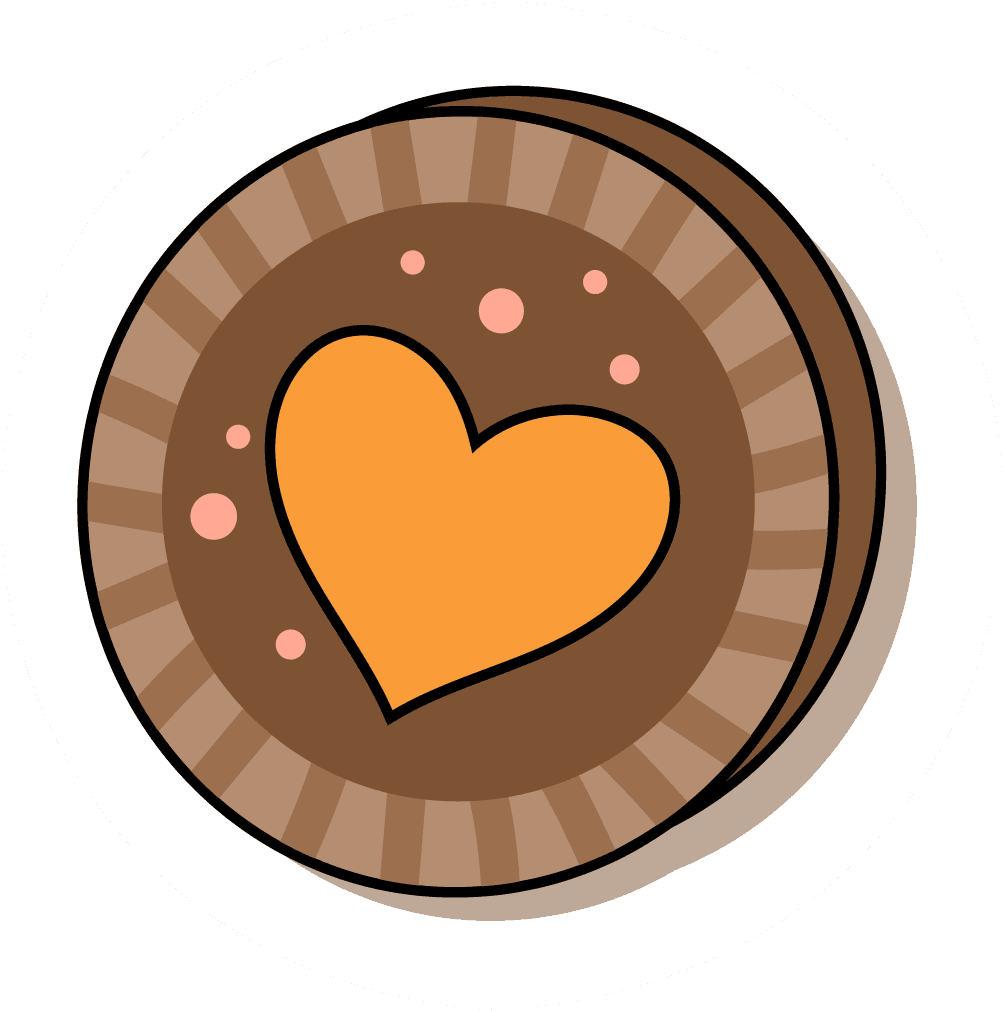 Chocolate Heart Cookie Sticker