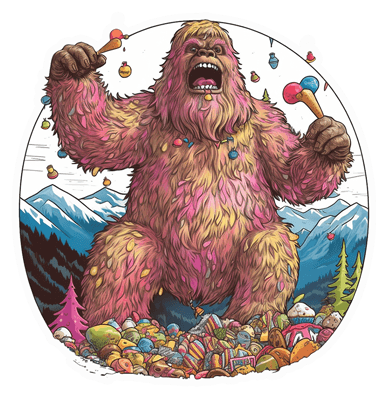 Bigfoot Holiday Rampage Sticker