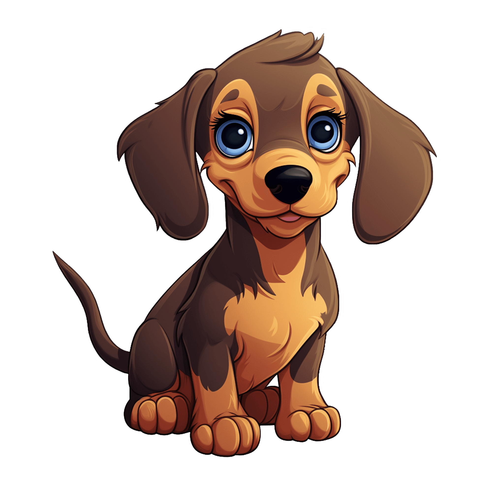 Big-Eyed Dachshund Puppy Sticker