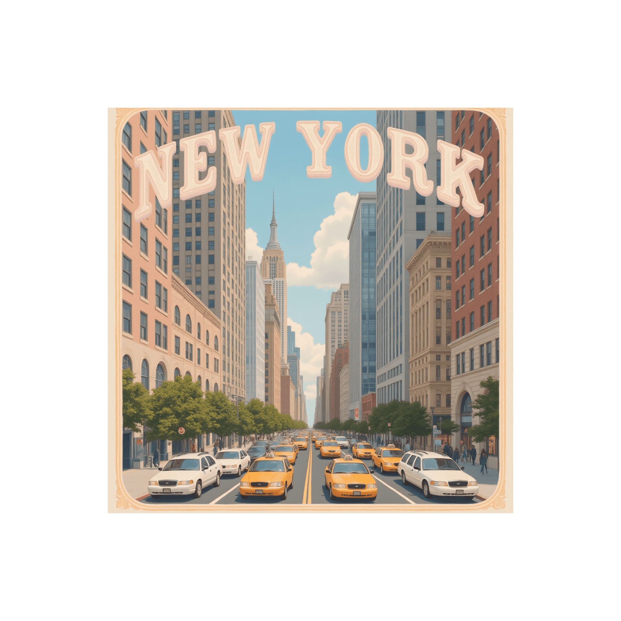 Vintage New York City Street Sticker