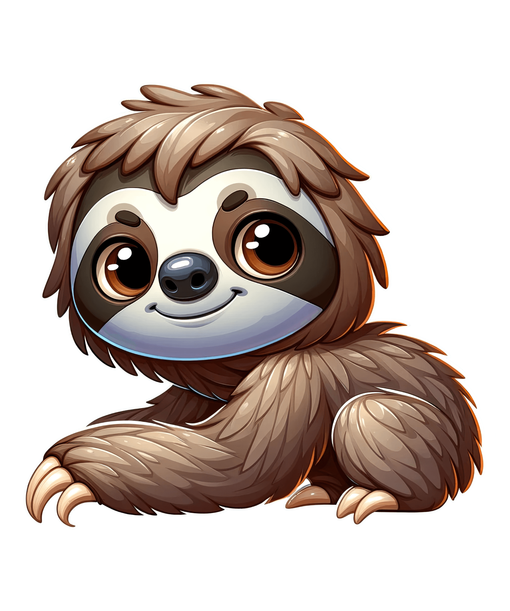 Sleepy Smiling Sloth Sticker