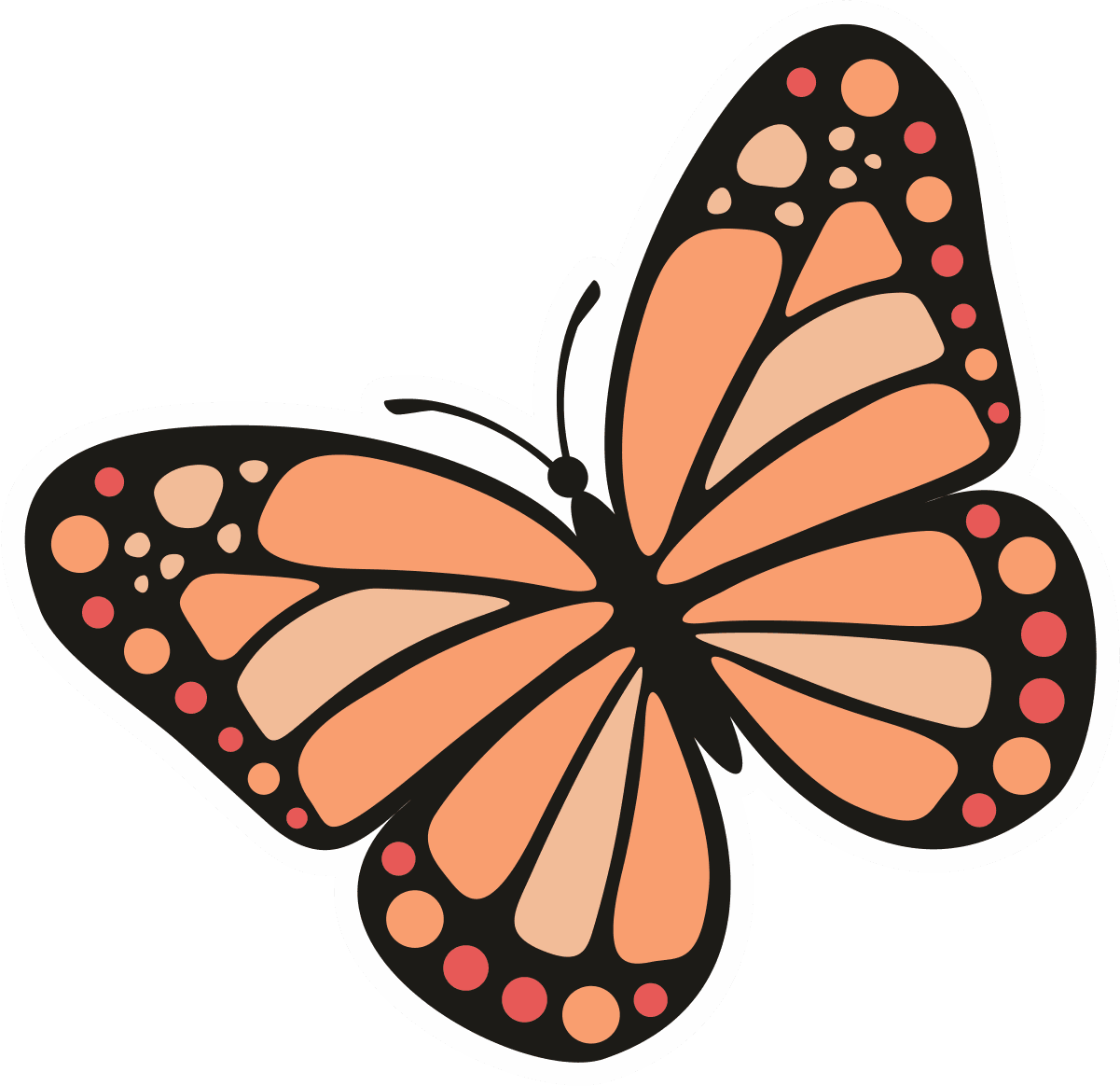 Monarch Butterfly Vinyl Sticker