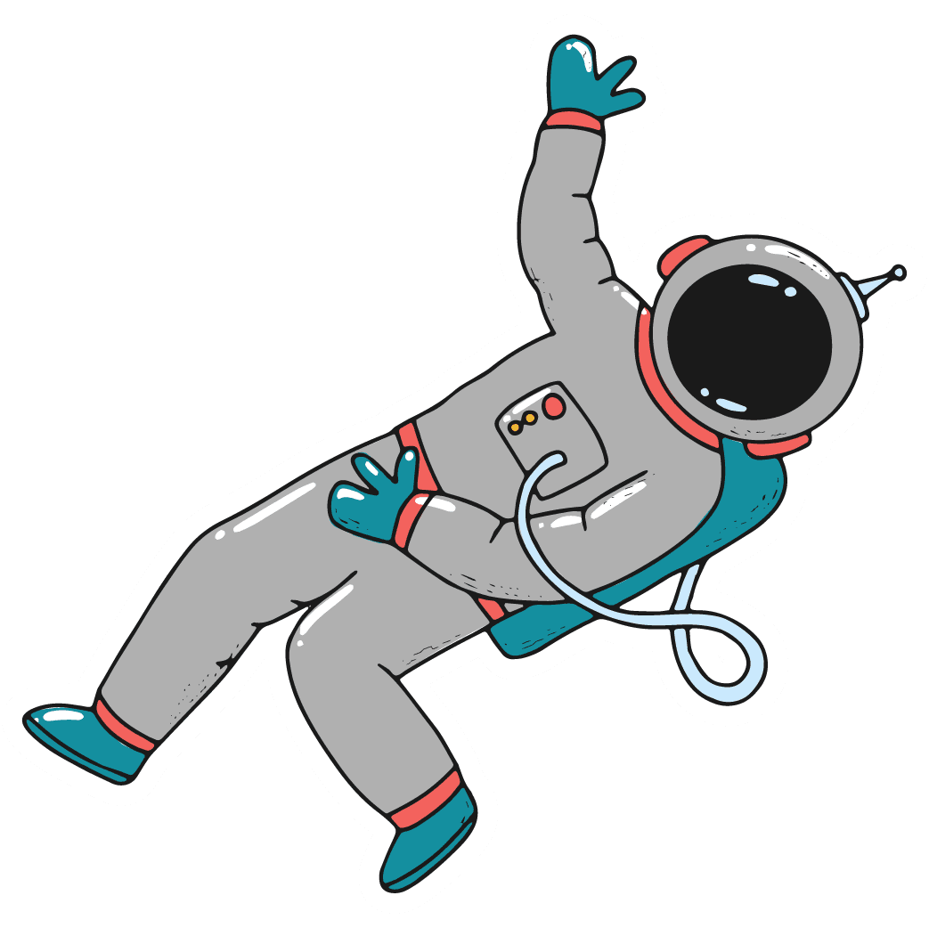 Floating Astronaut Sticker - Zero Gravity Spaceman