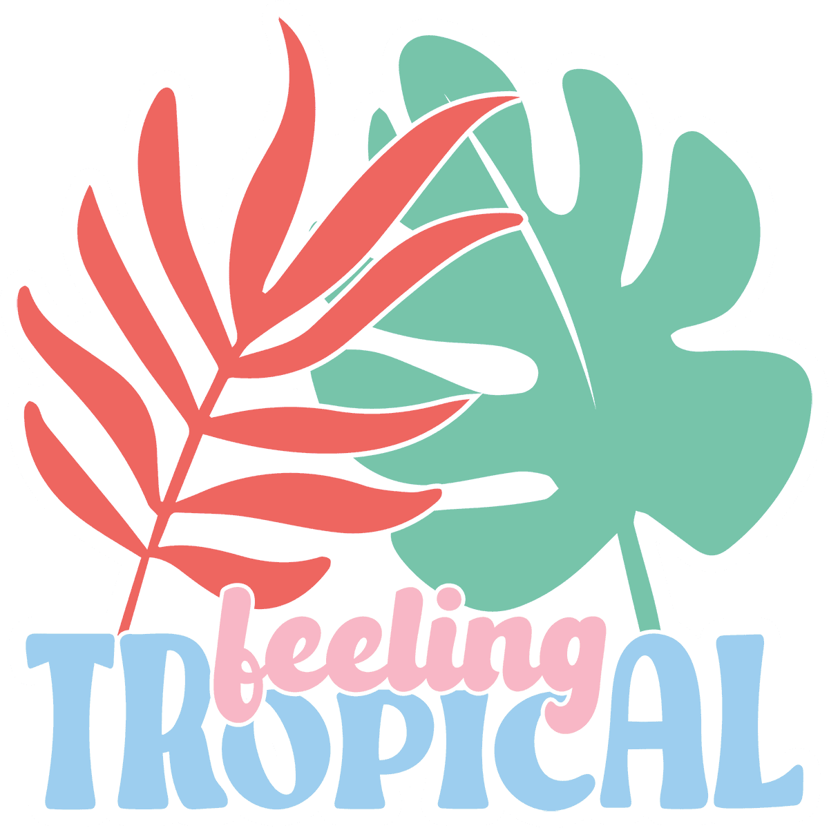 Feeling Tropical Palm Leaf Sticker