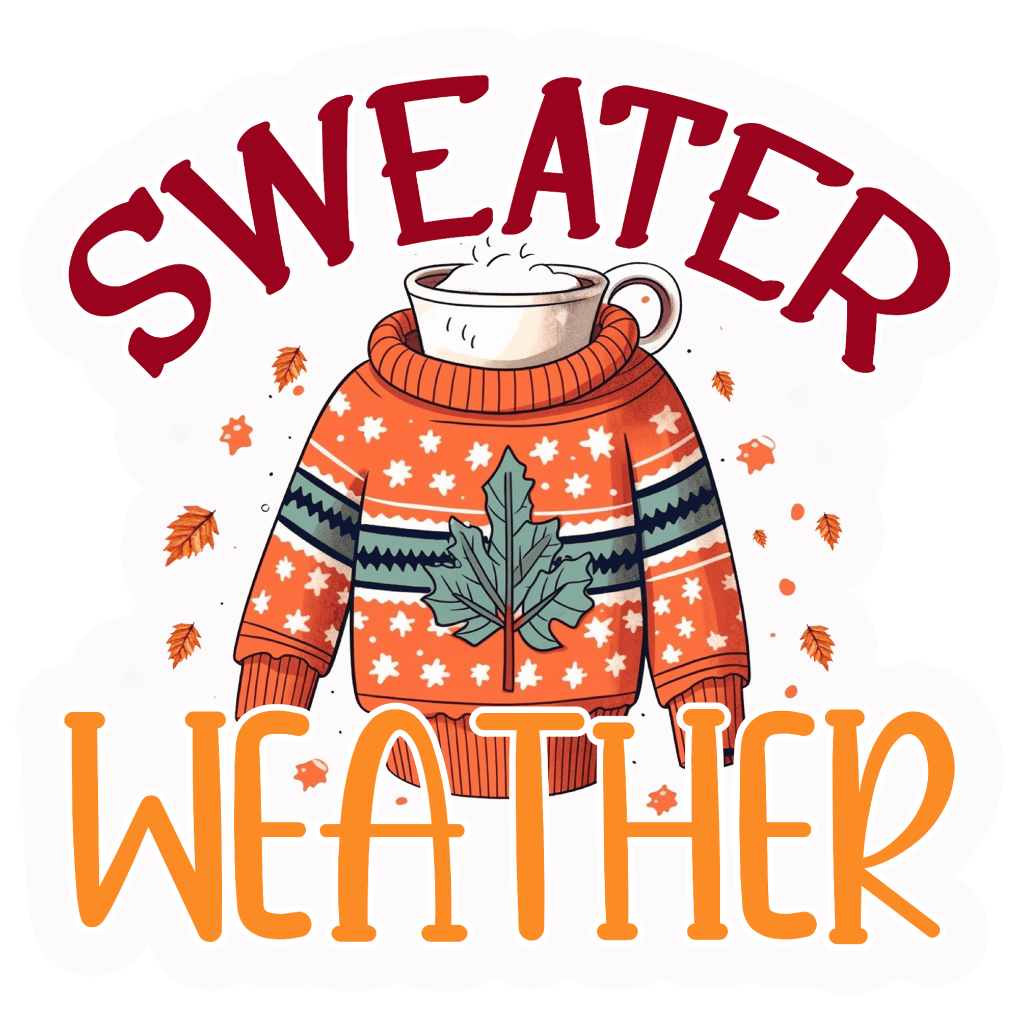 Sweater Weather Cozy Mug Sticker
