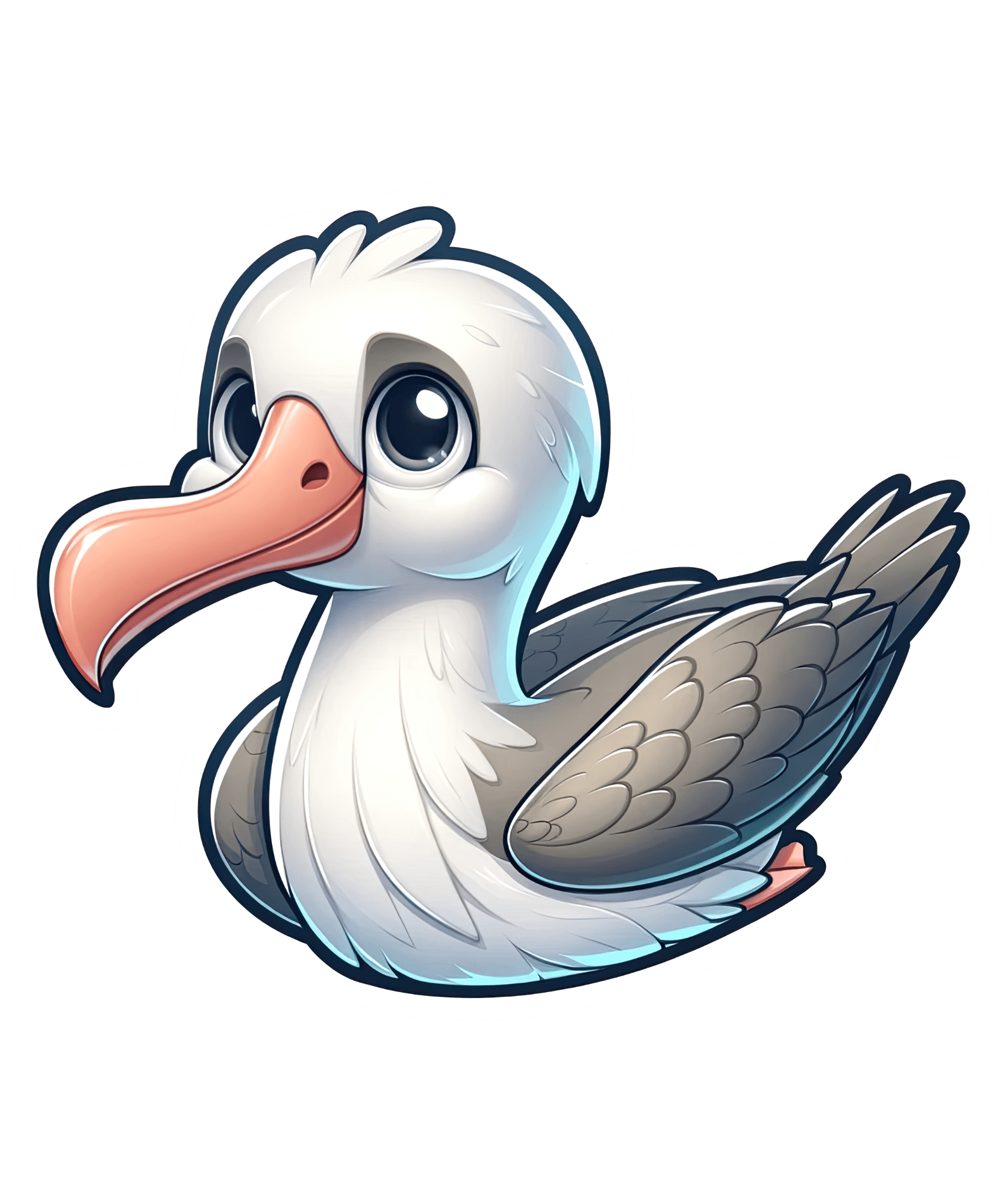 Big-Eyed Baby Albatross Sticker