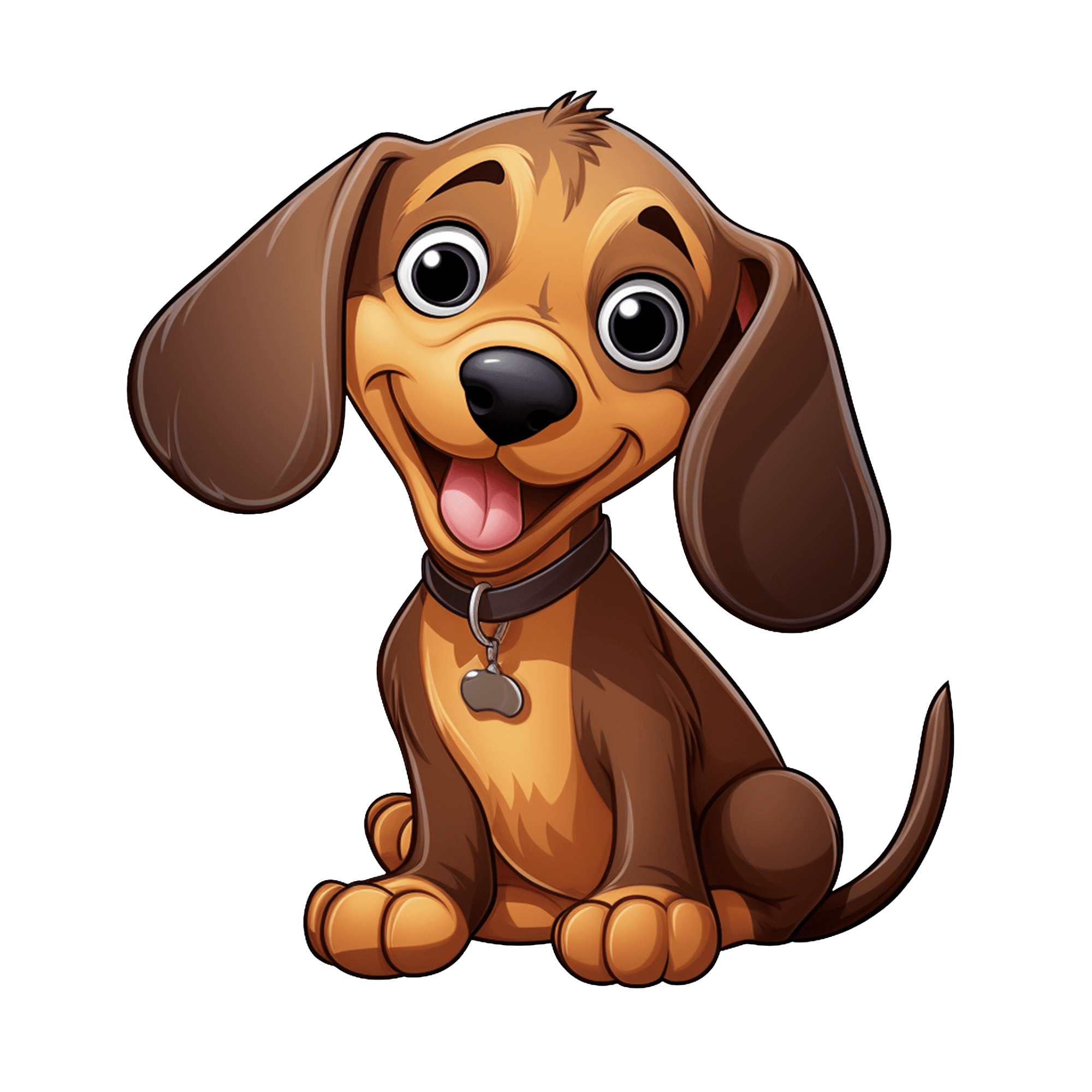 Floppy-Eared Dachshund Pup Sticker