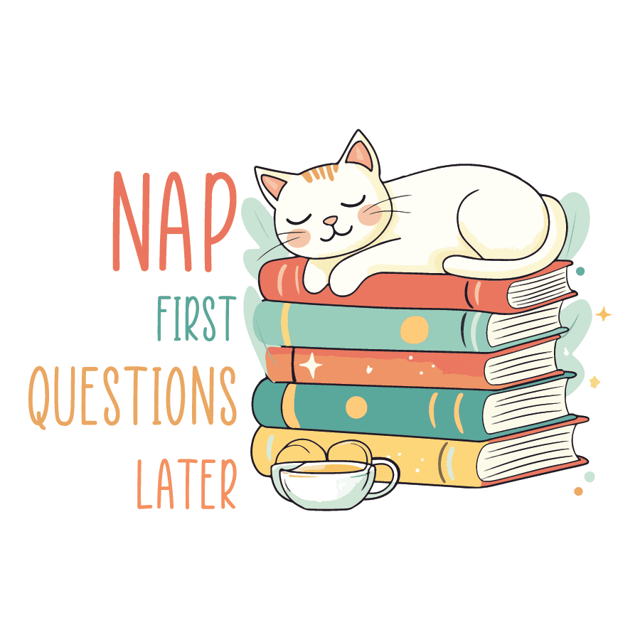 Nap First, Questions Later Cat Sticker