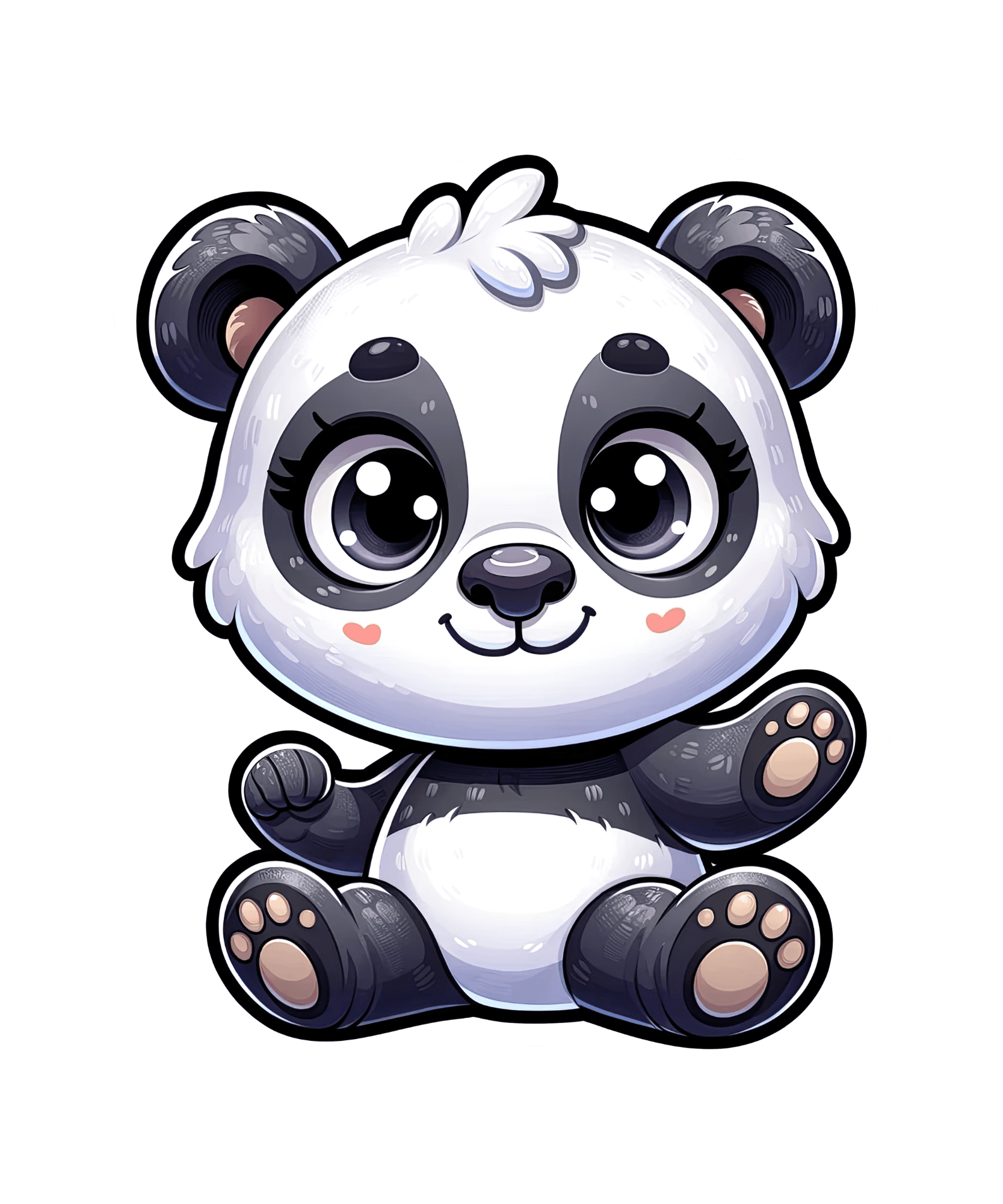 Big-Eyed Baby Panda Sticker