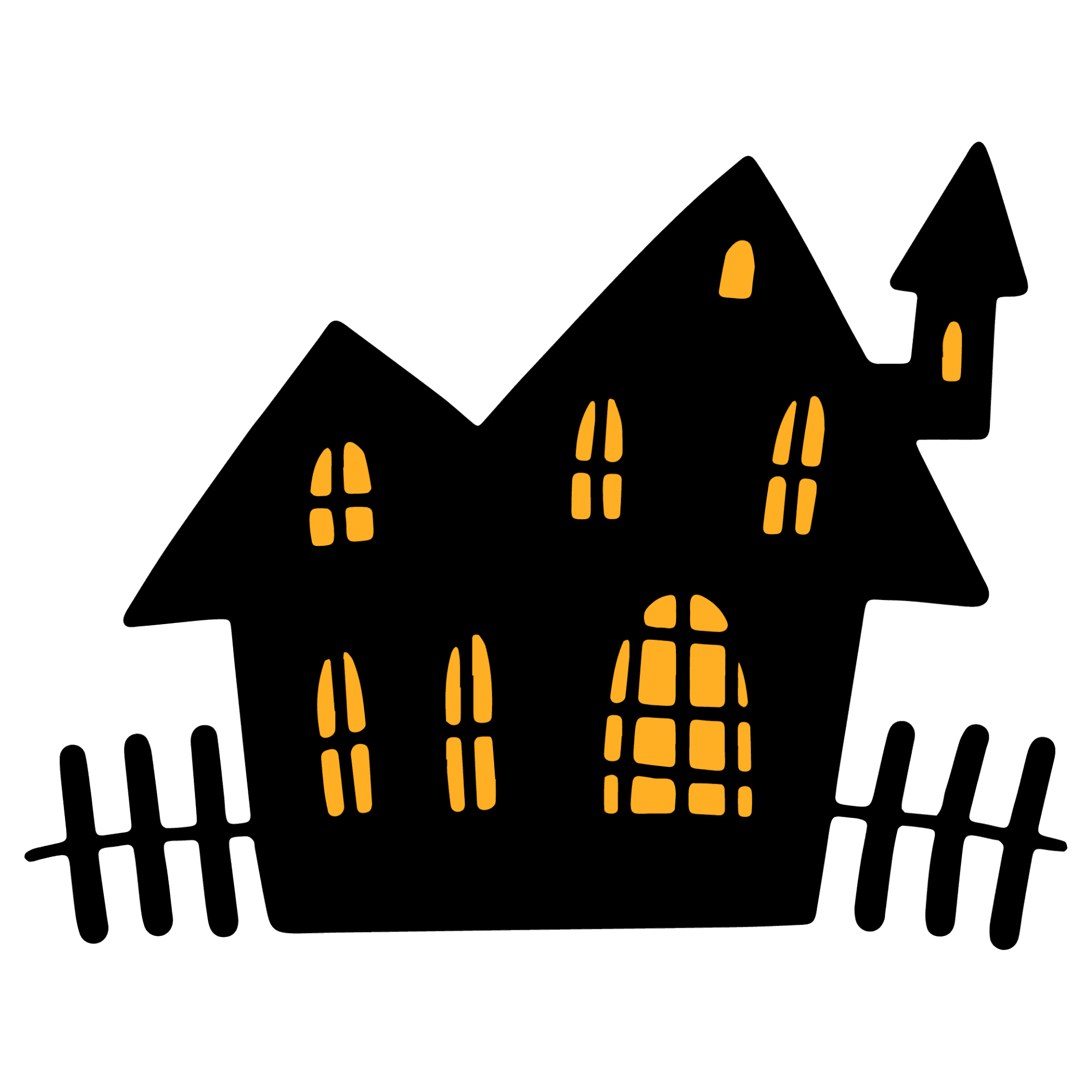 Spooky Haunted House Vinyl Sticker