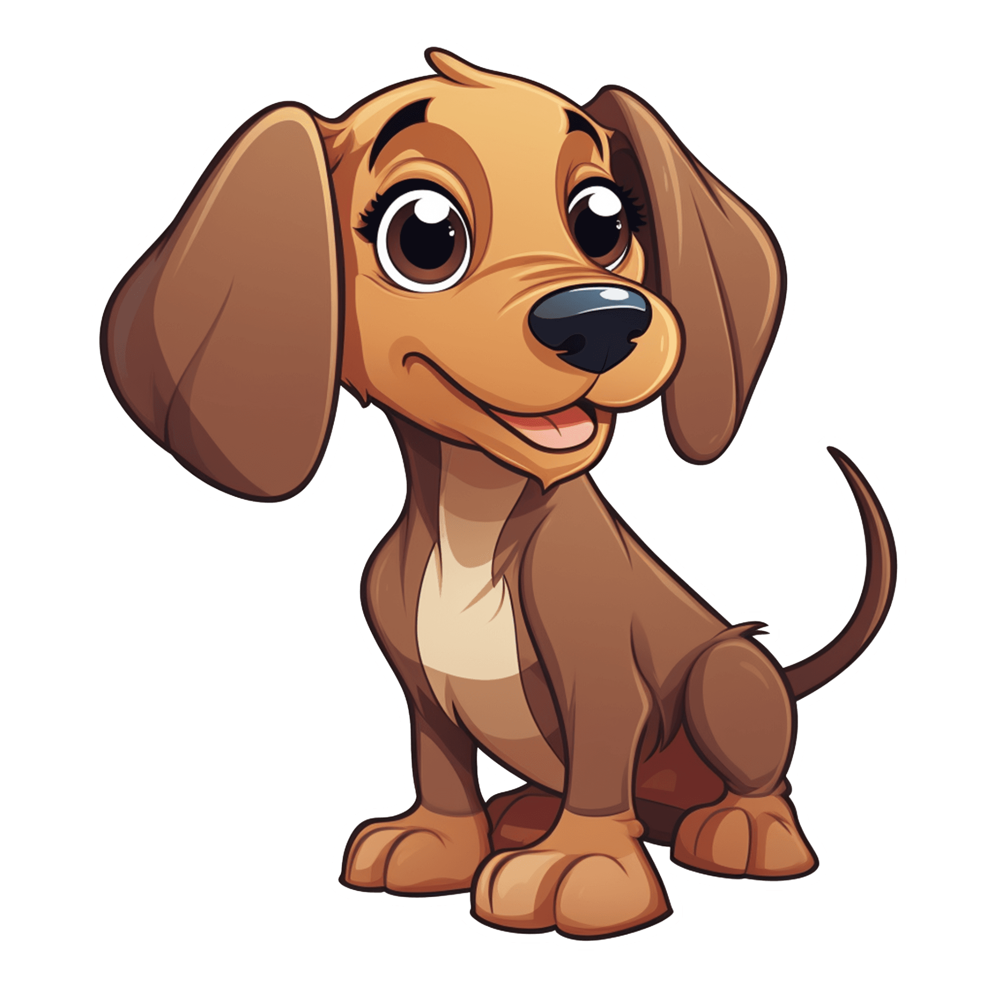 Floppy-Eared Dachshund Puppy Sticker