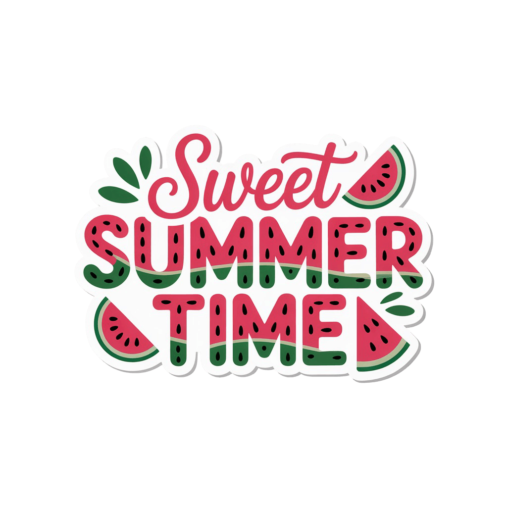 Sweet Summer Time Watermelon Sticker