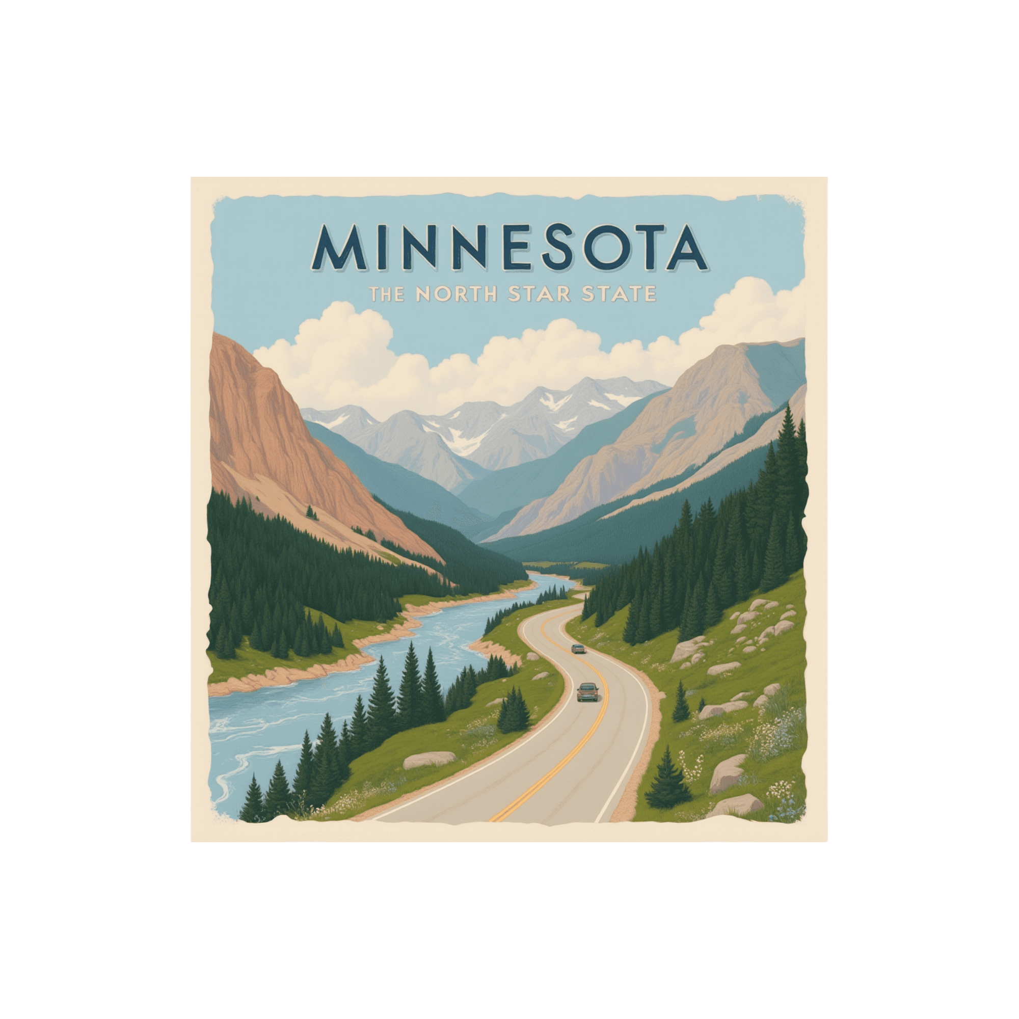 Minnesota North Star State Travel Sticker