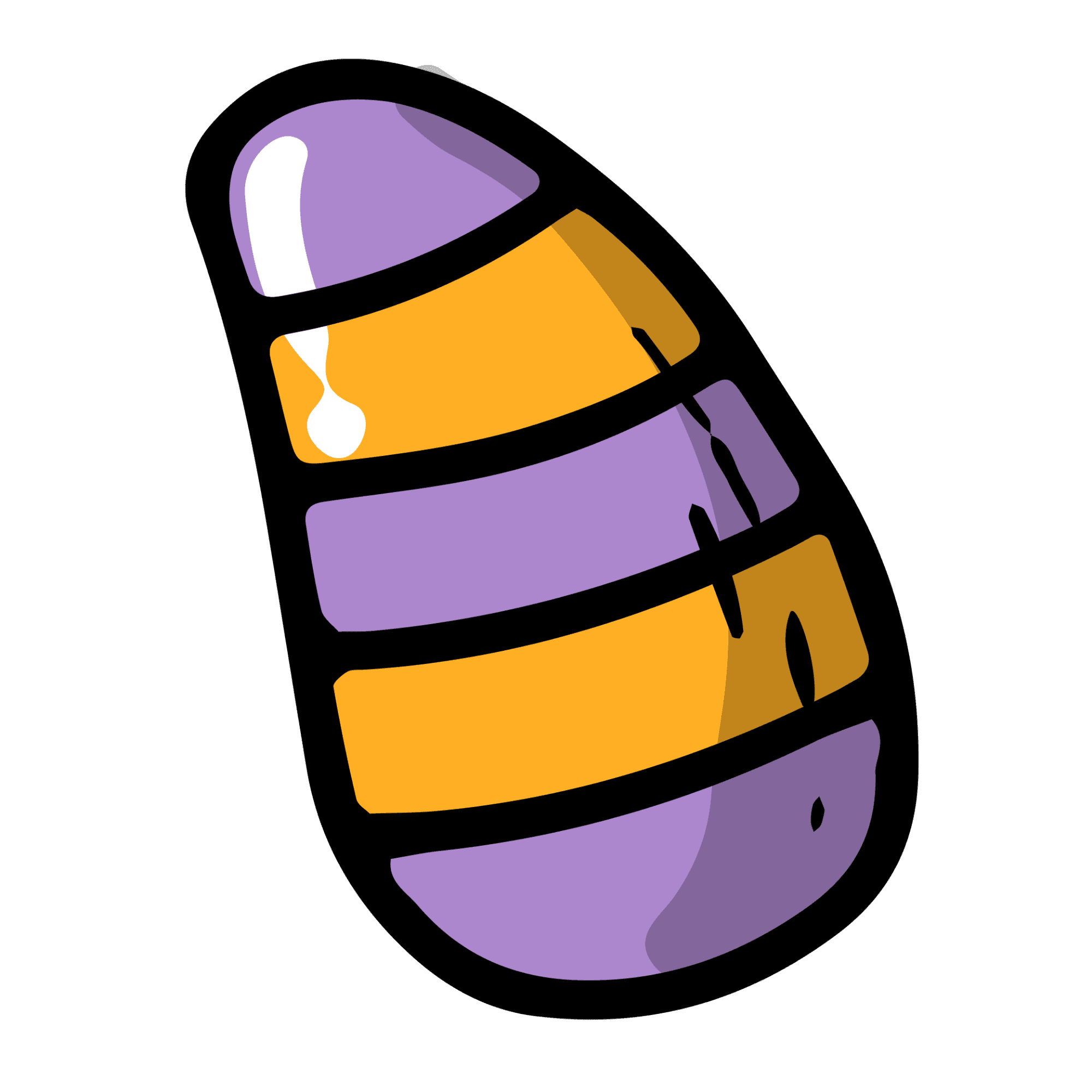 Purple & Orange Candy Corn Sticker