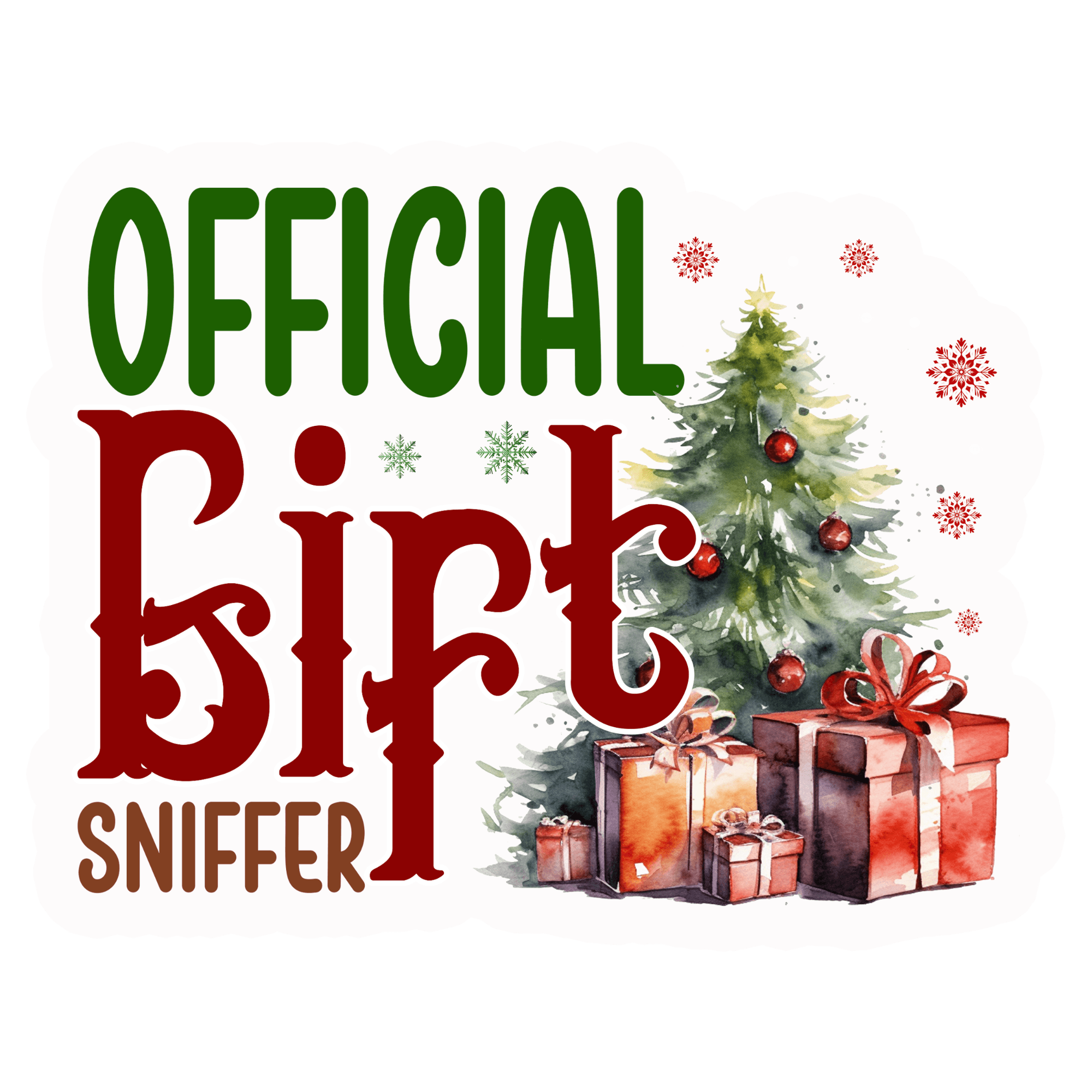 Official Gift Sniffer Christmas Sticker