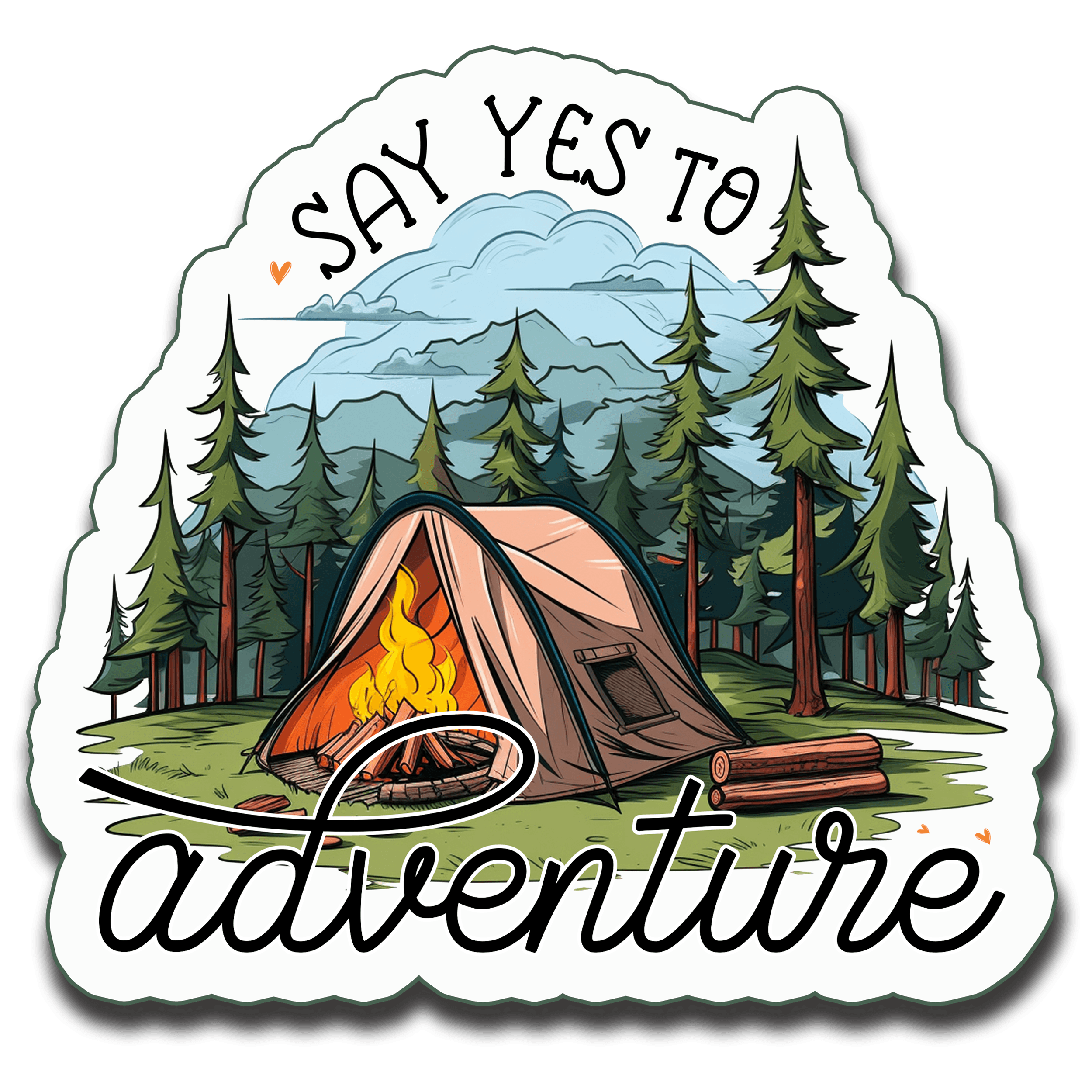 Say Yes to Adventure Camping Sticker