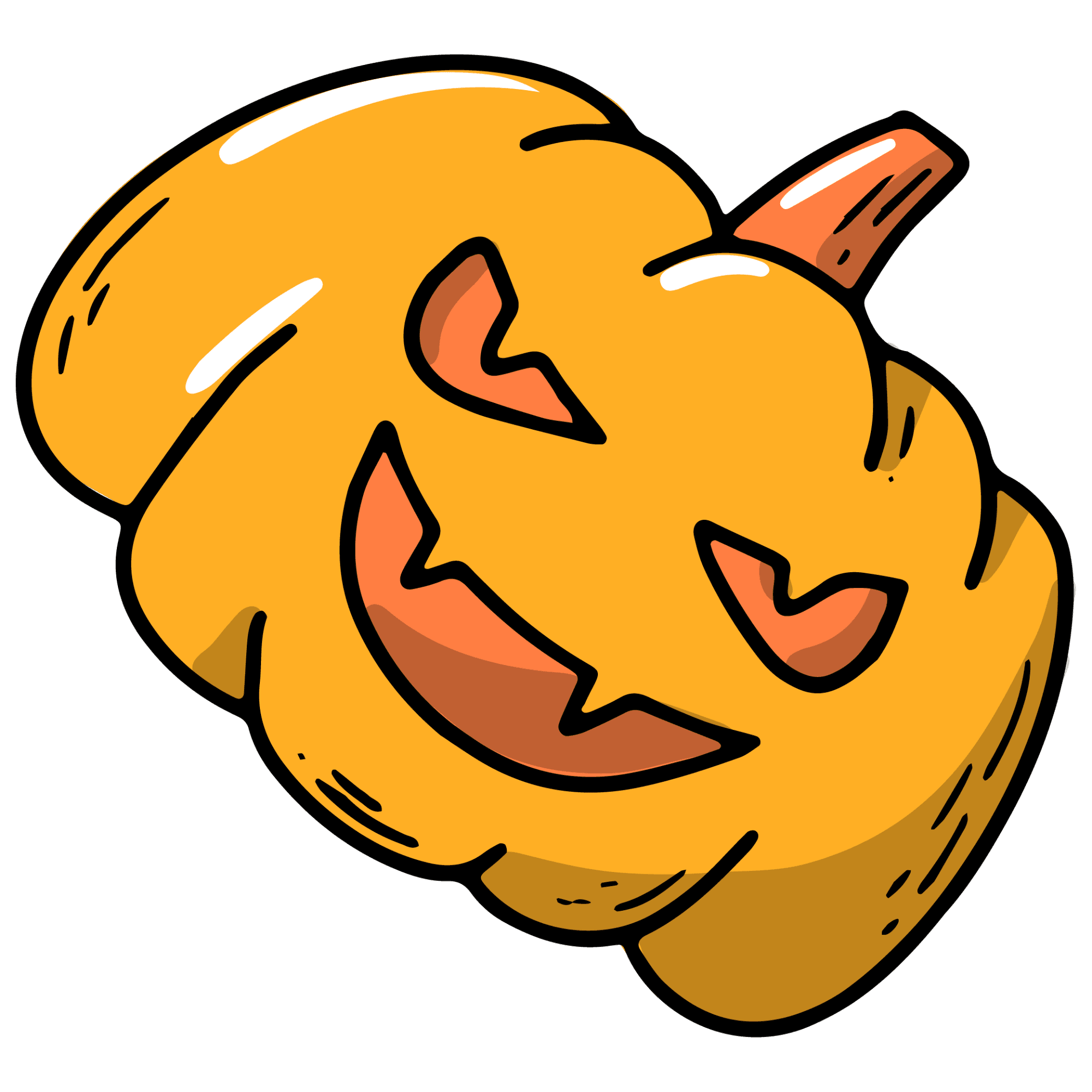 Grinning Jack-O-Lantern Vinyl Sticker