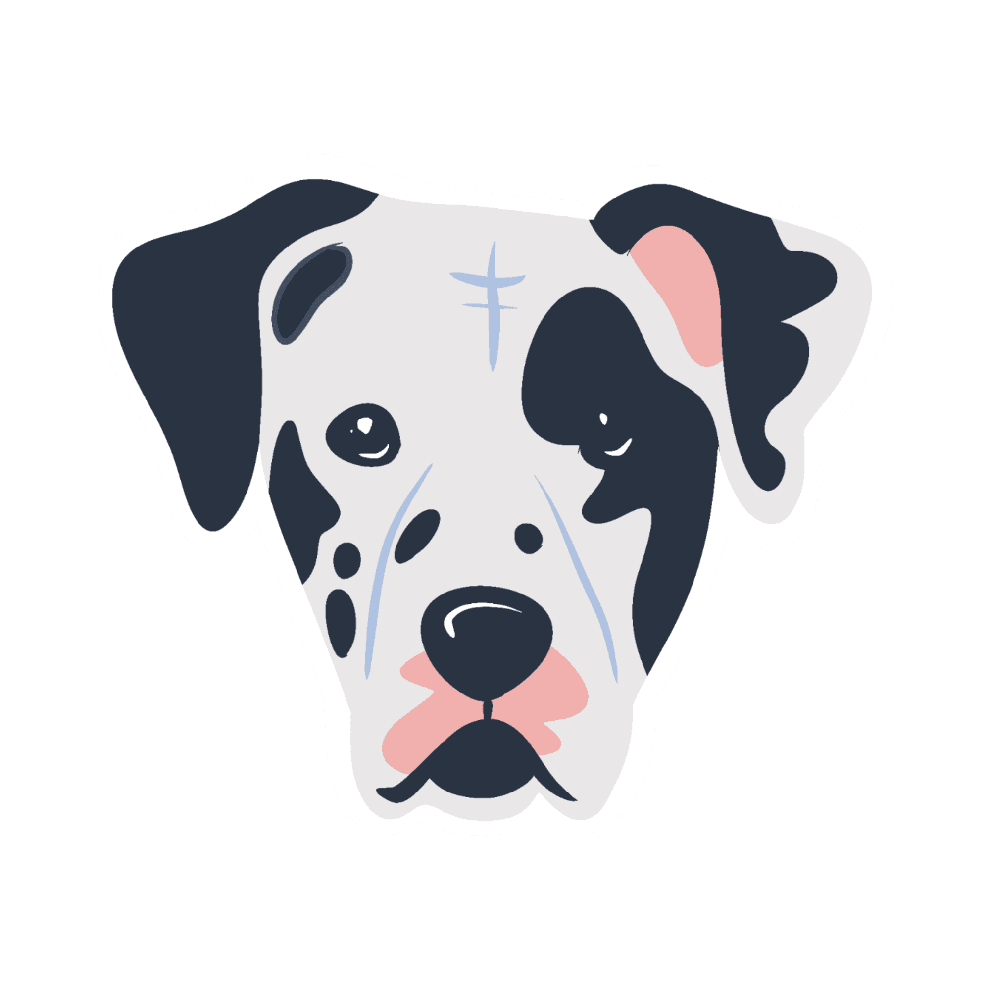 Spotted Pup Face Sticker