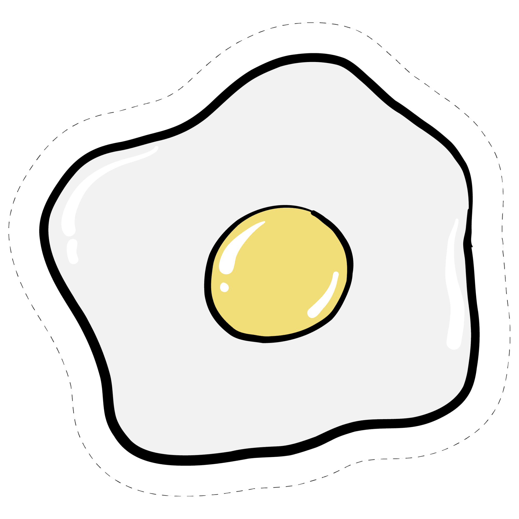 Sunny Side Up Fried Egg Sticker