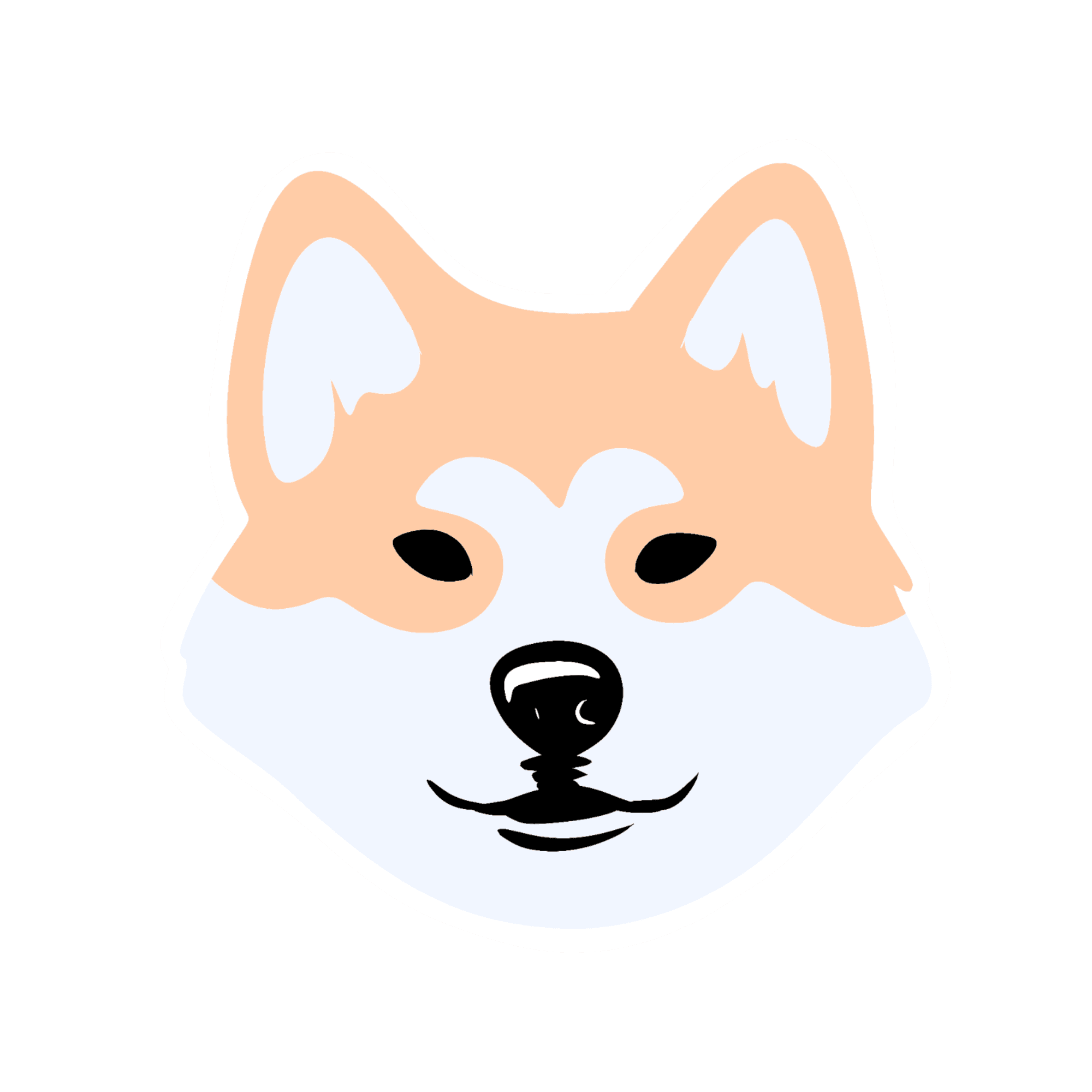 Smug Shiba Inu Face Sticker