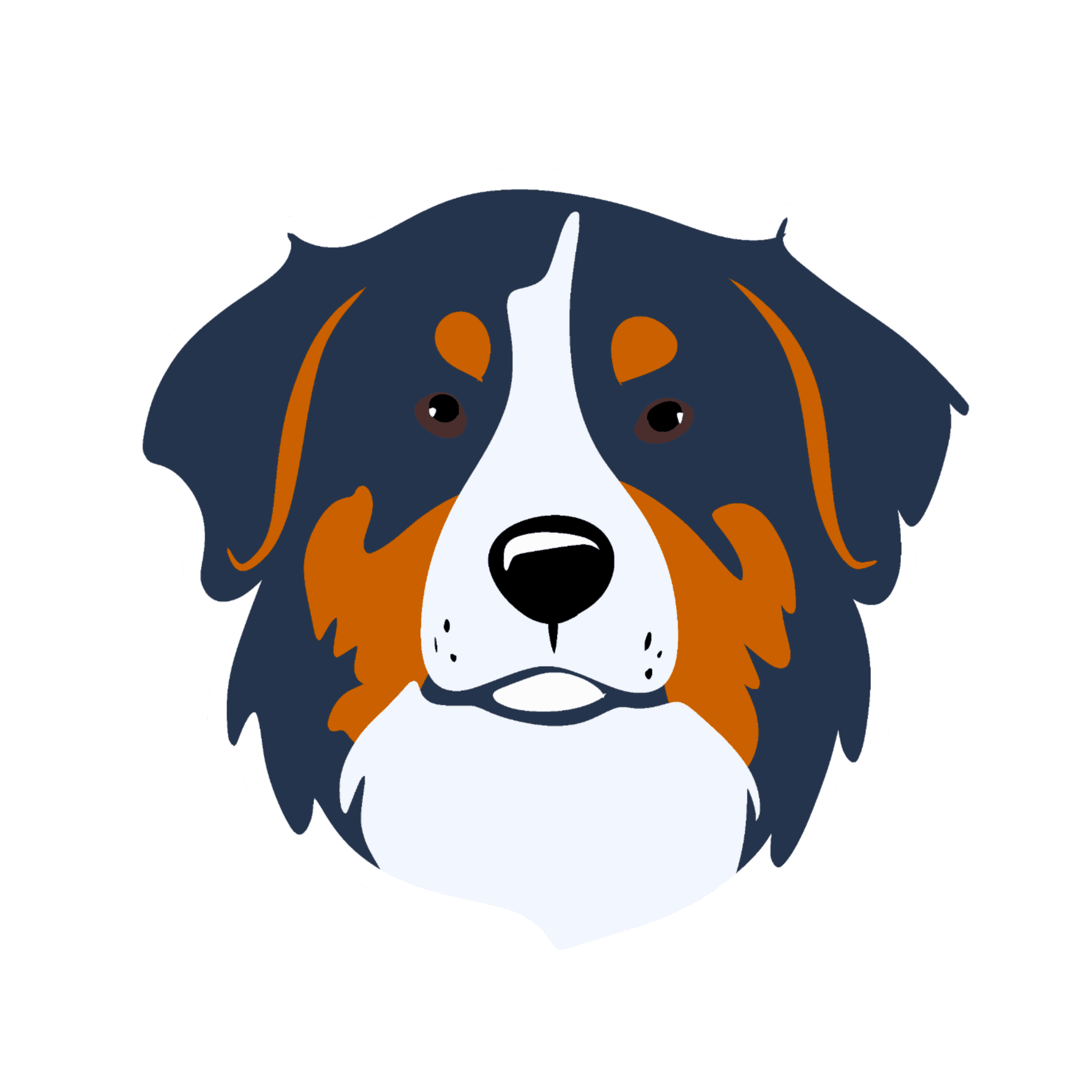 Bernese Mountain Dog Face Sticker