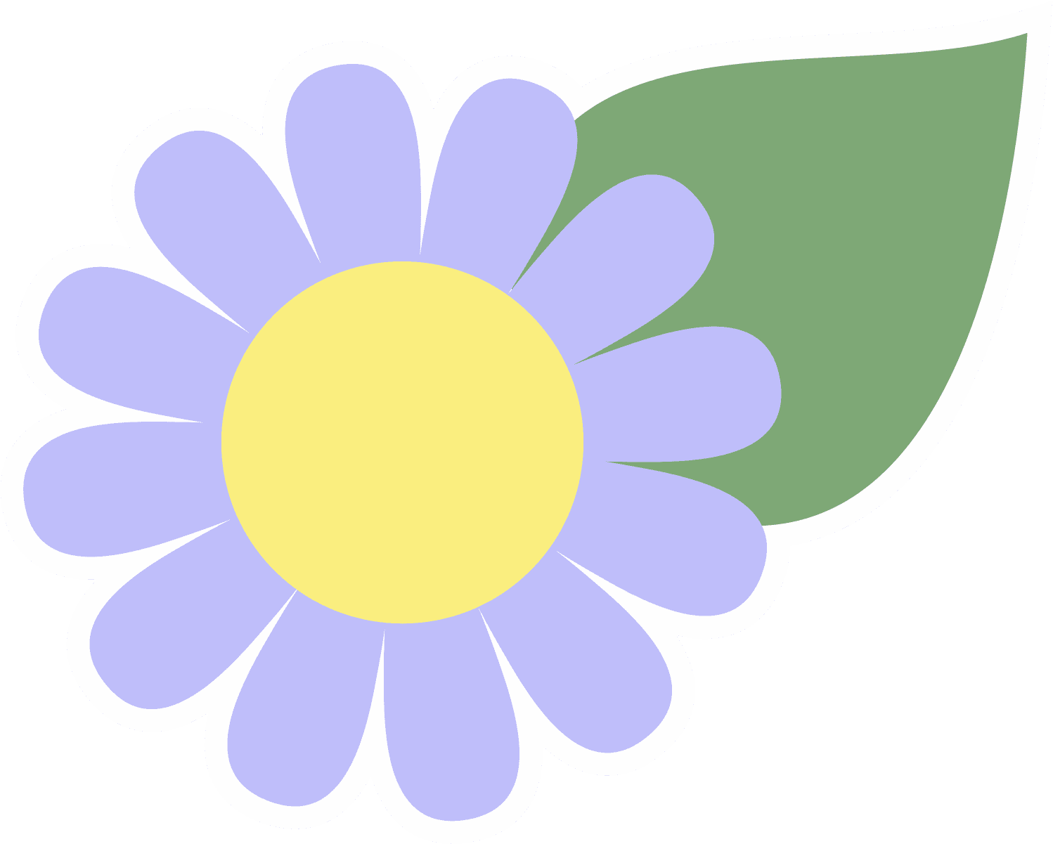 Lavender Daisy Bloom Sticker