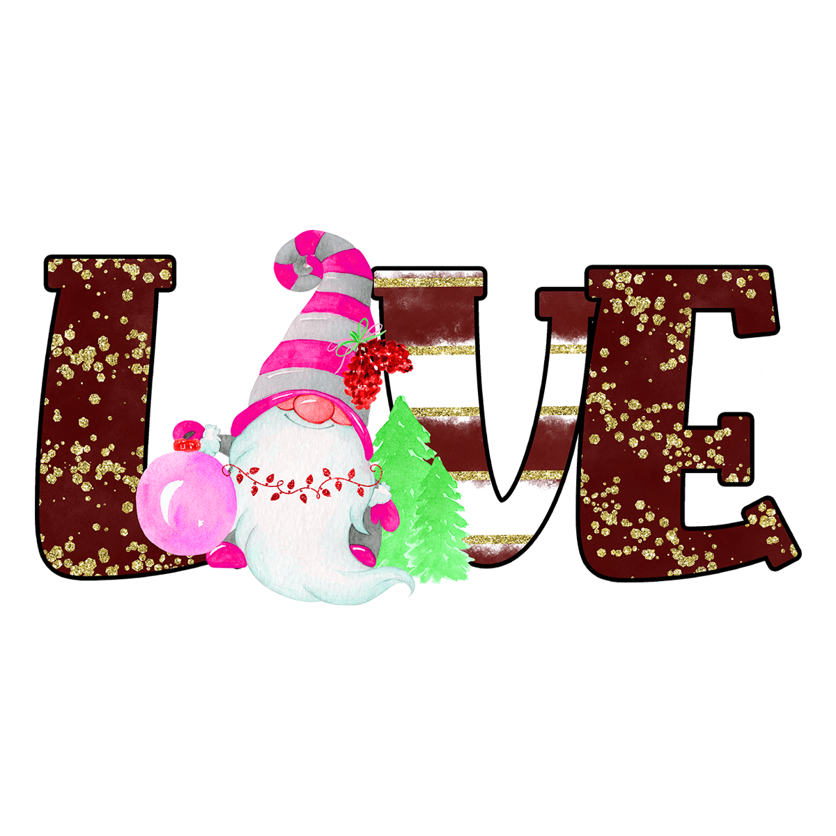 Christmas Gnome LOVE Sticker