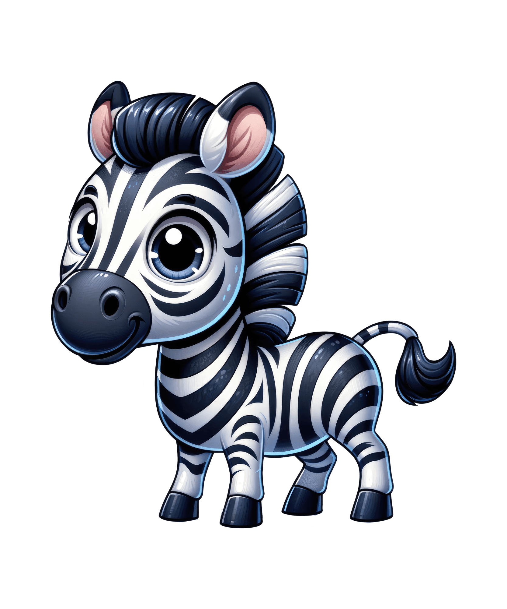 Big-Eyed Baby Zebra Sticker