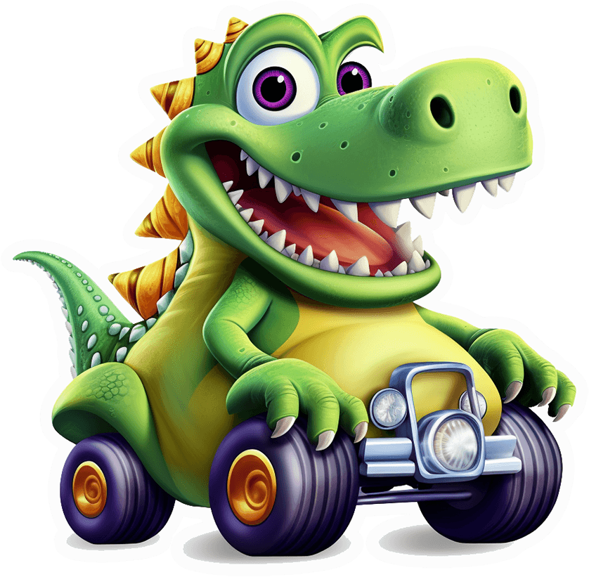 Goofy Gator Hot Rod Sticker