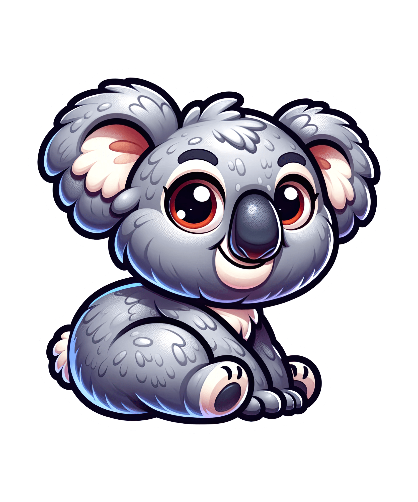 Big-Eyed Baby Koala Vinyl Sticker