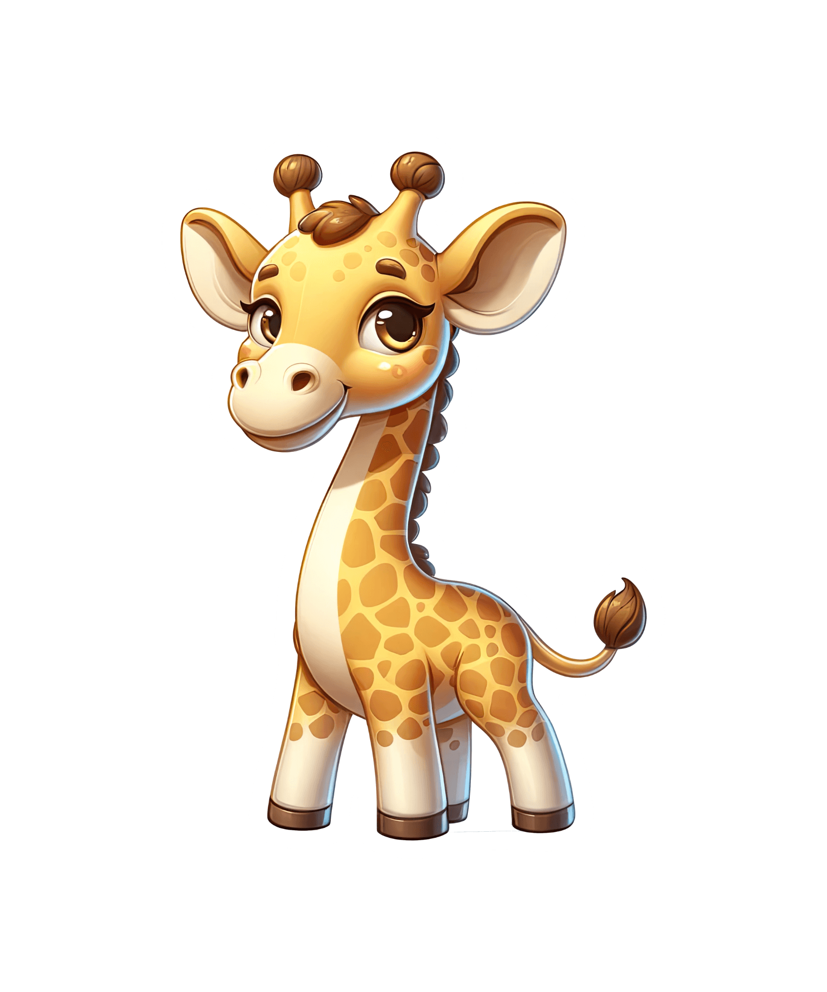 Big-Eyed Baby Giraffe Sticker
