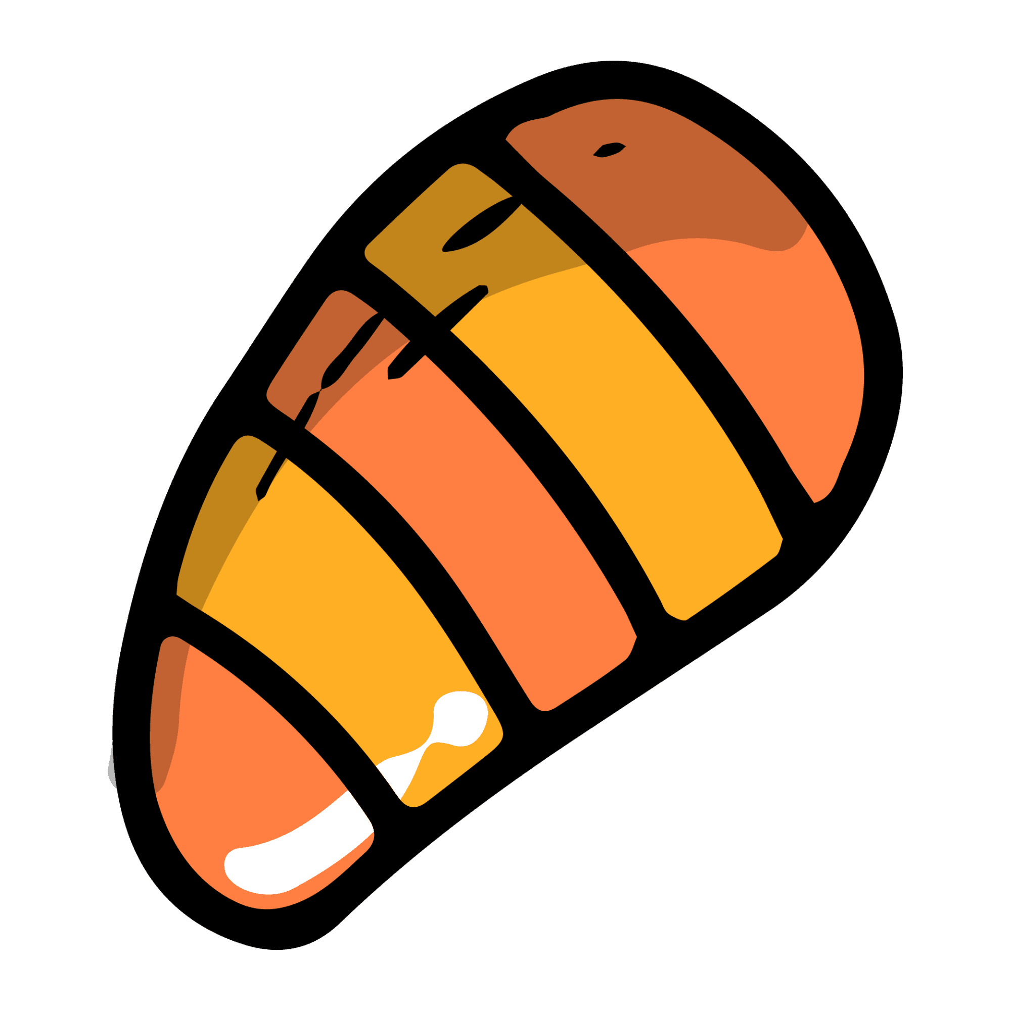 Striped Orange Clownfish Sticker
