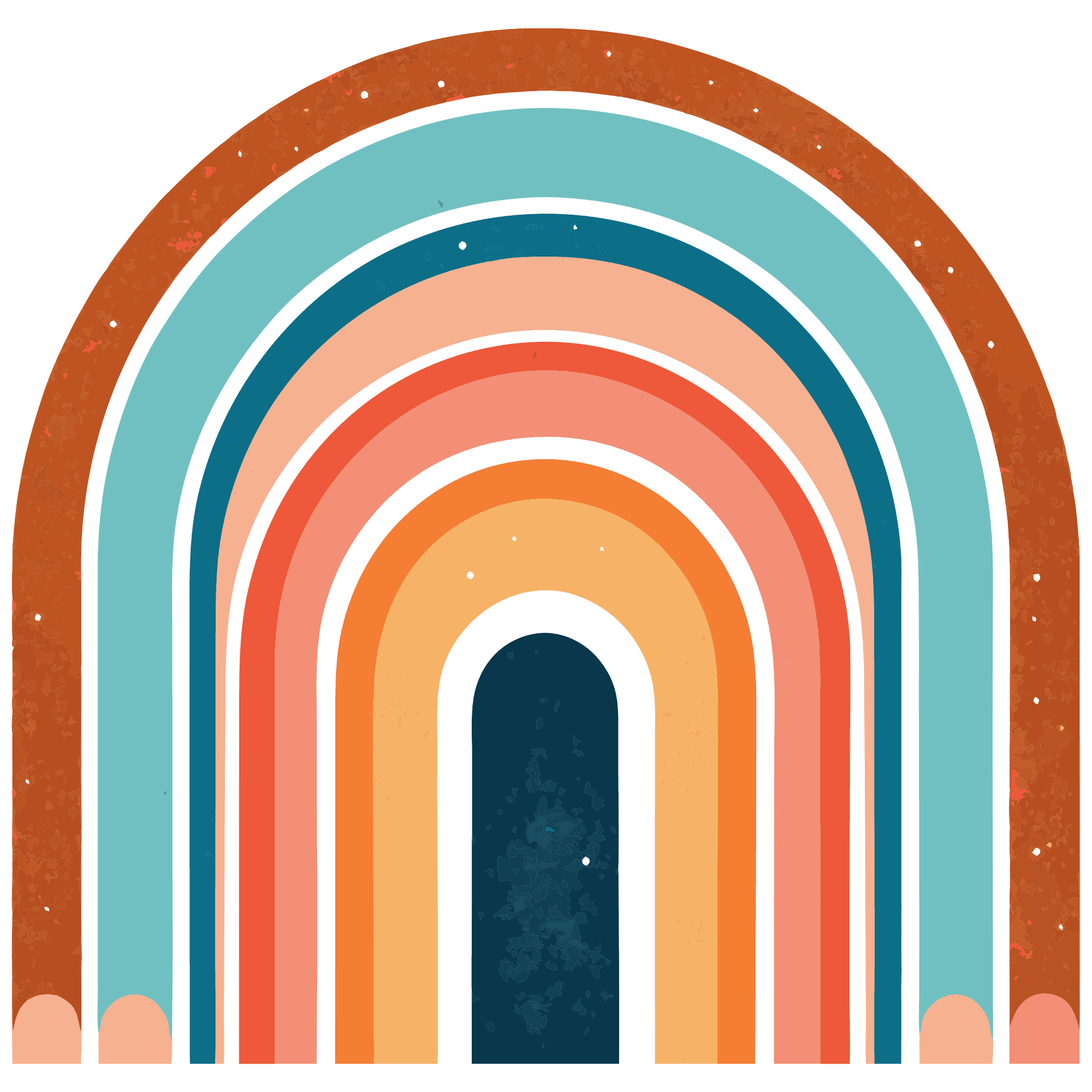 Boho Rainbow Arch Sticker