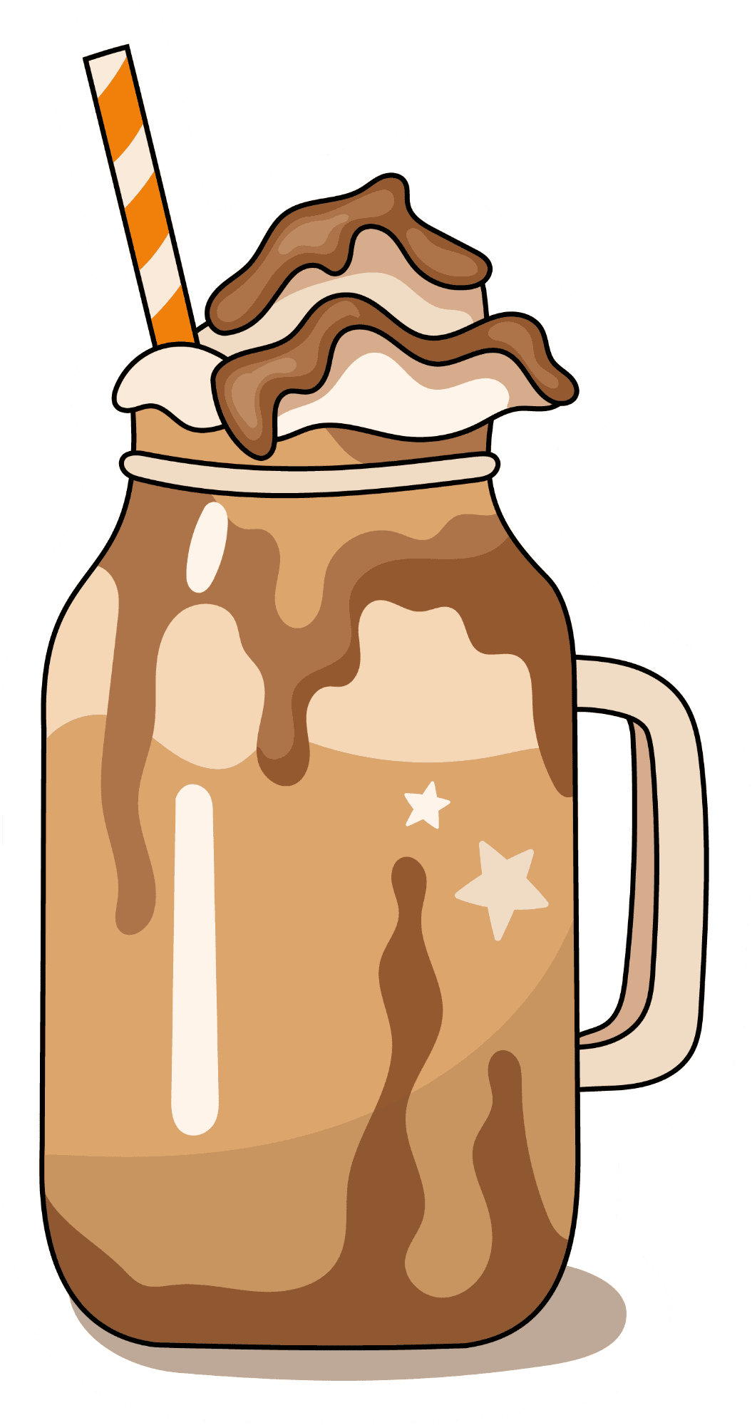 Iced Mocha Mason Jar Sticker