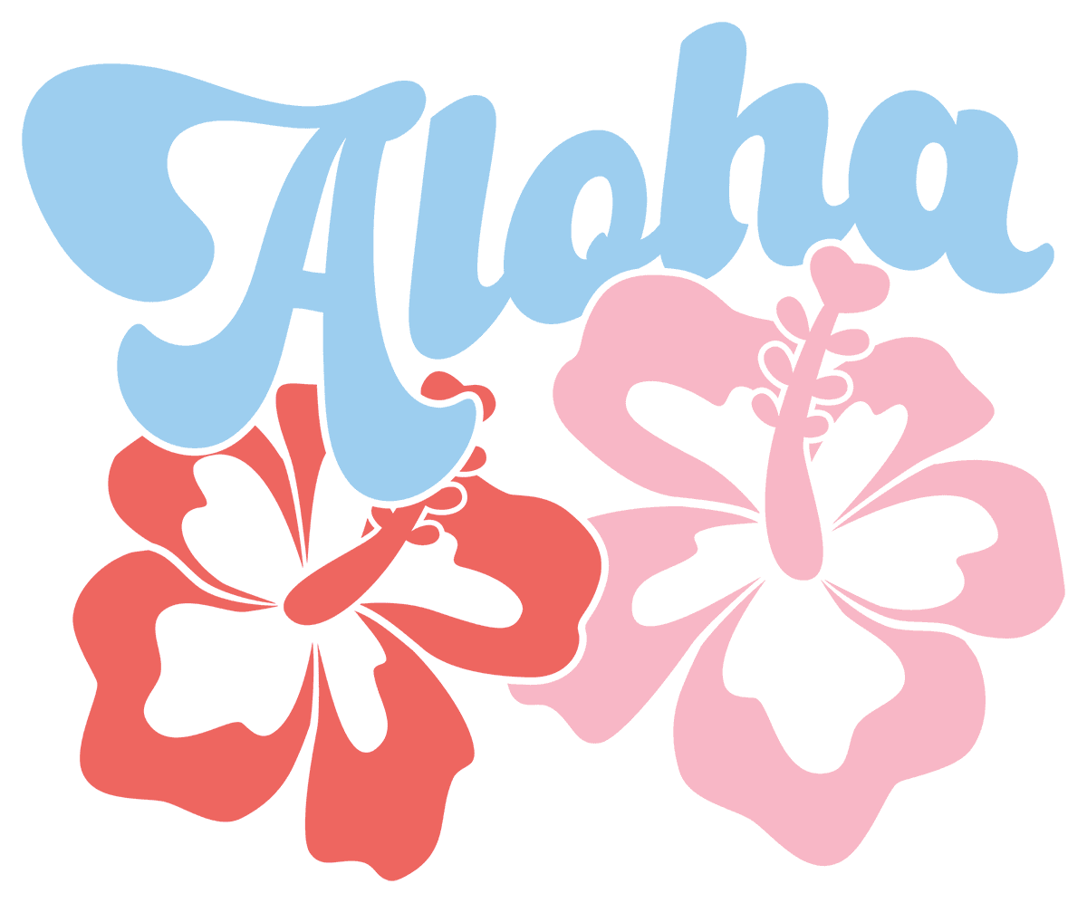 Aloha Hibiscus Flowers Sticker