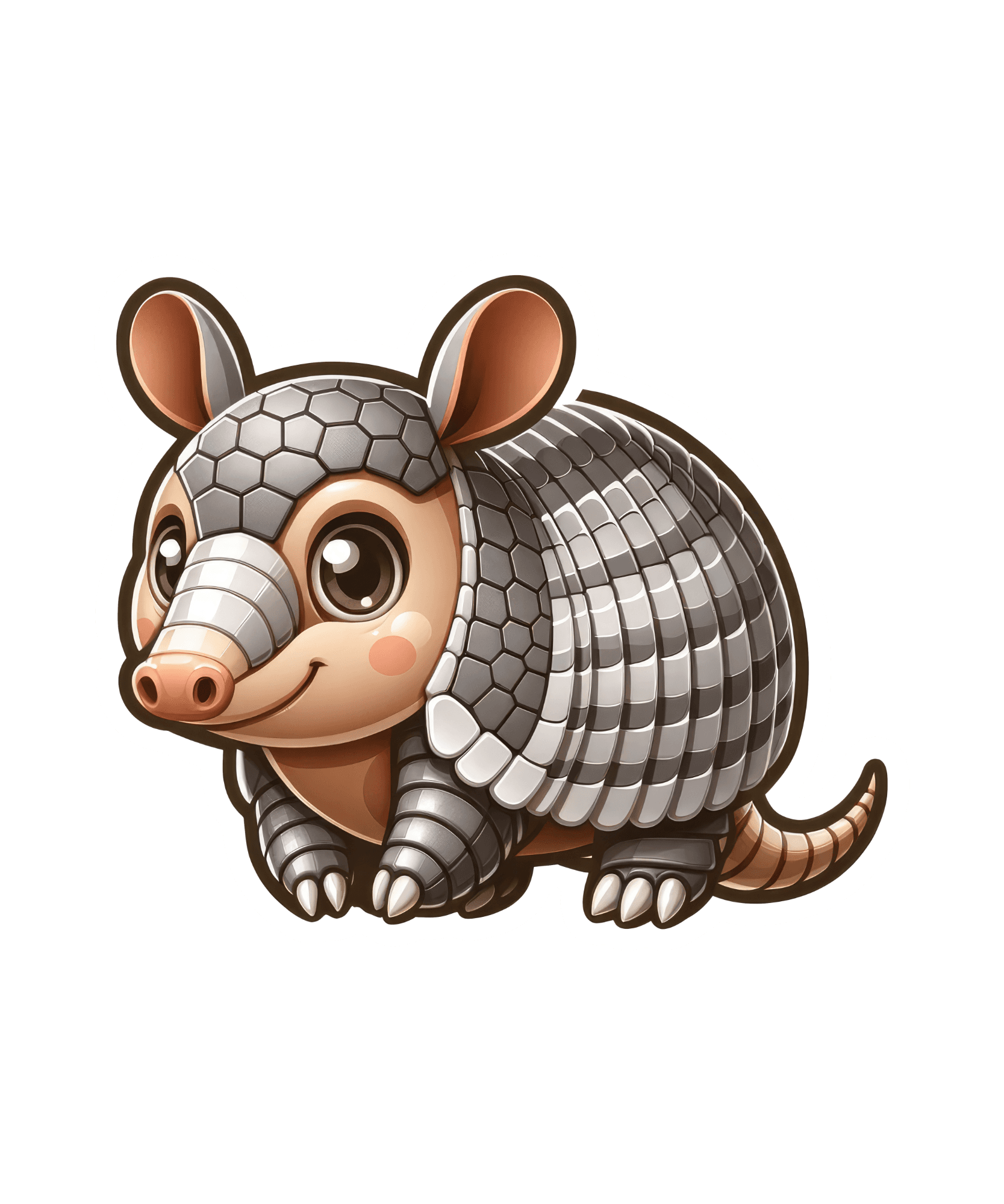 Chubby Cheeks Armadillo Sticker