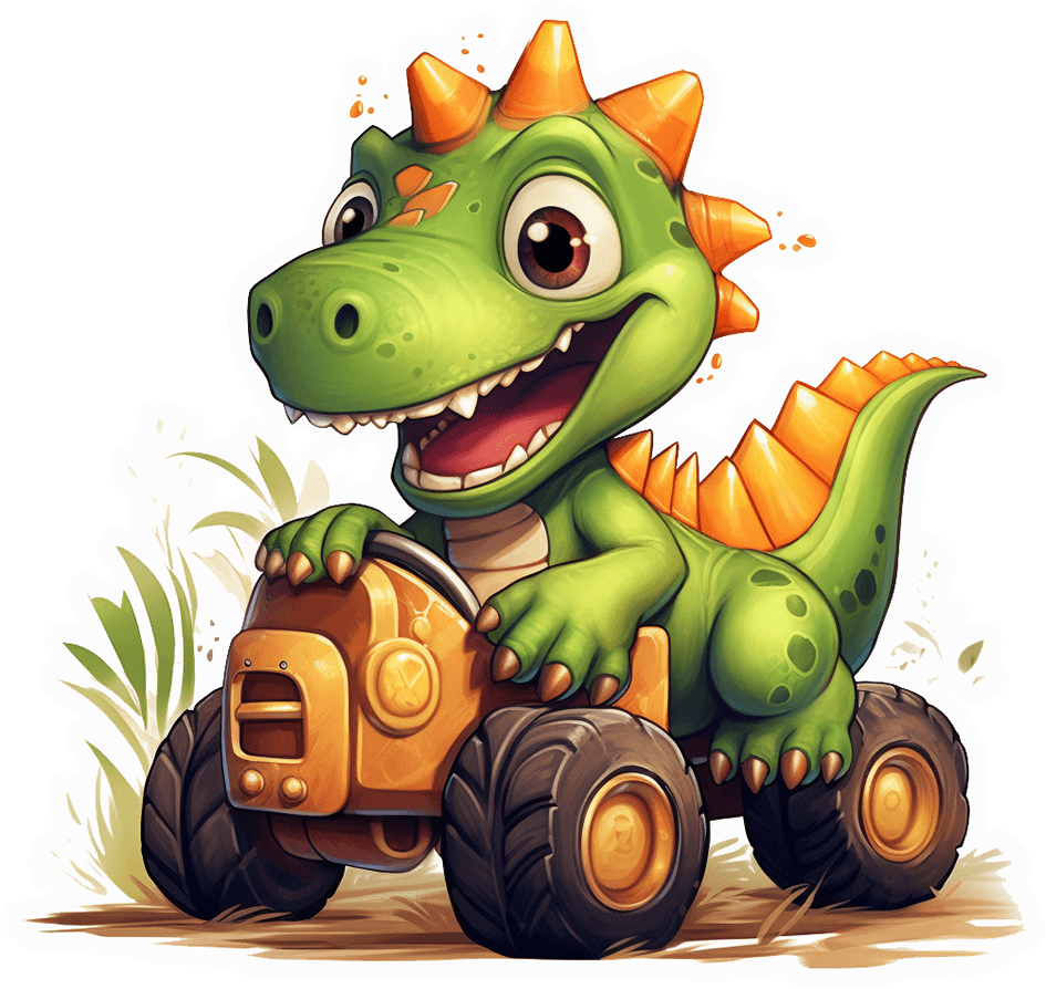 Dino Monster Truck Sticker
