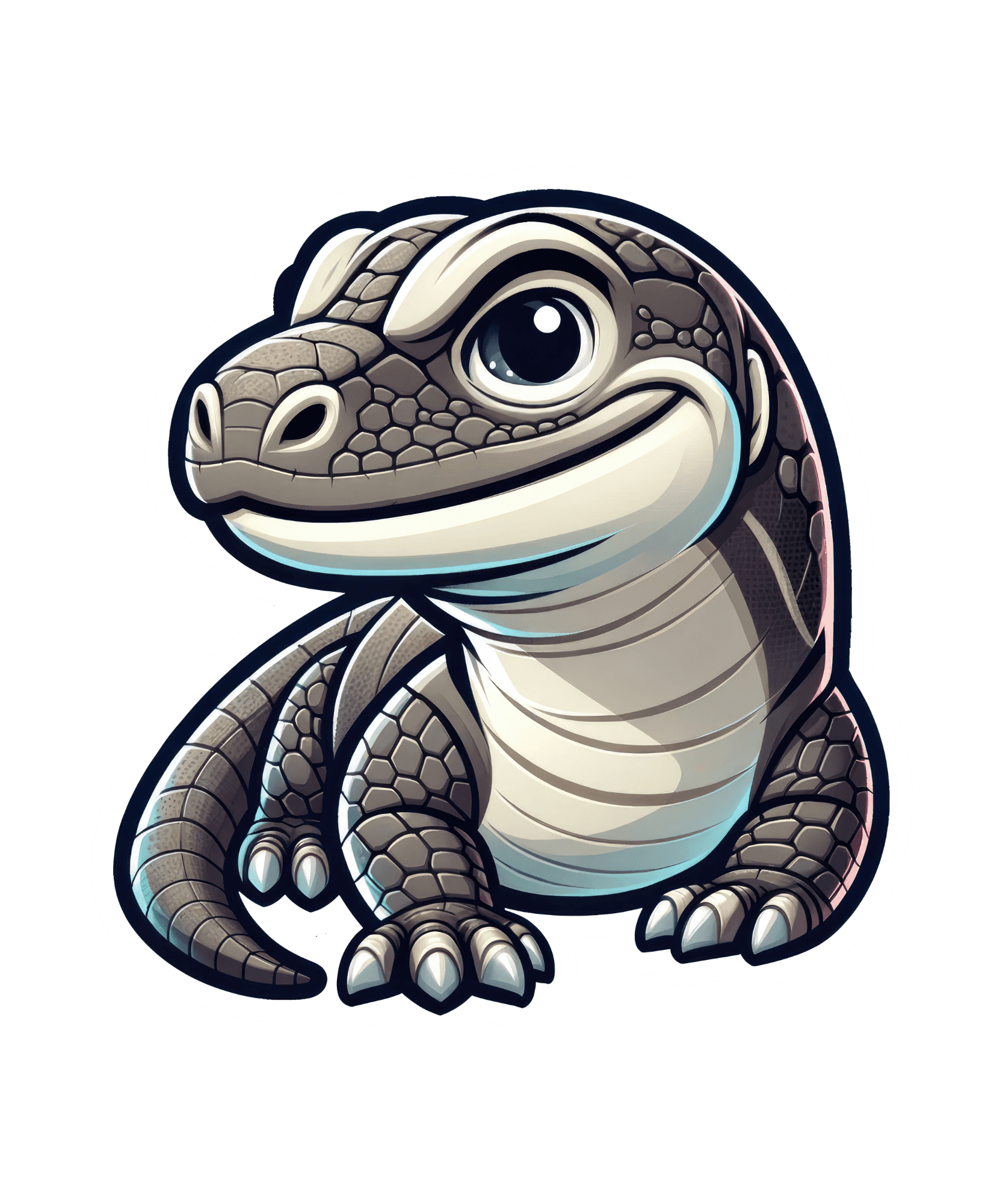 Chubby Komodo Dragon Sticker