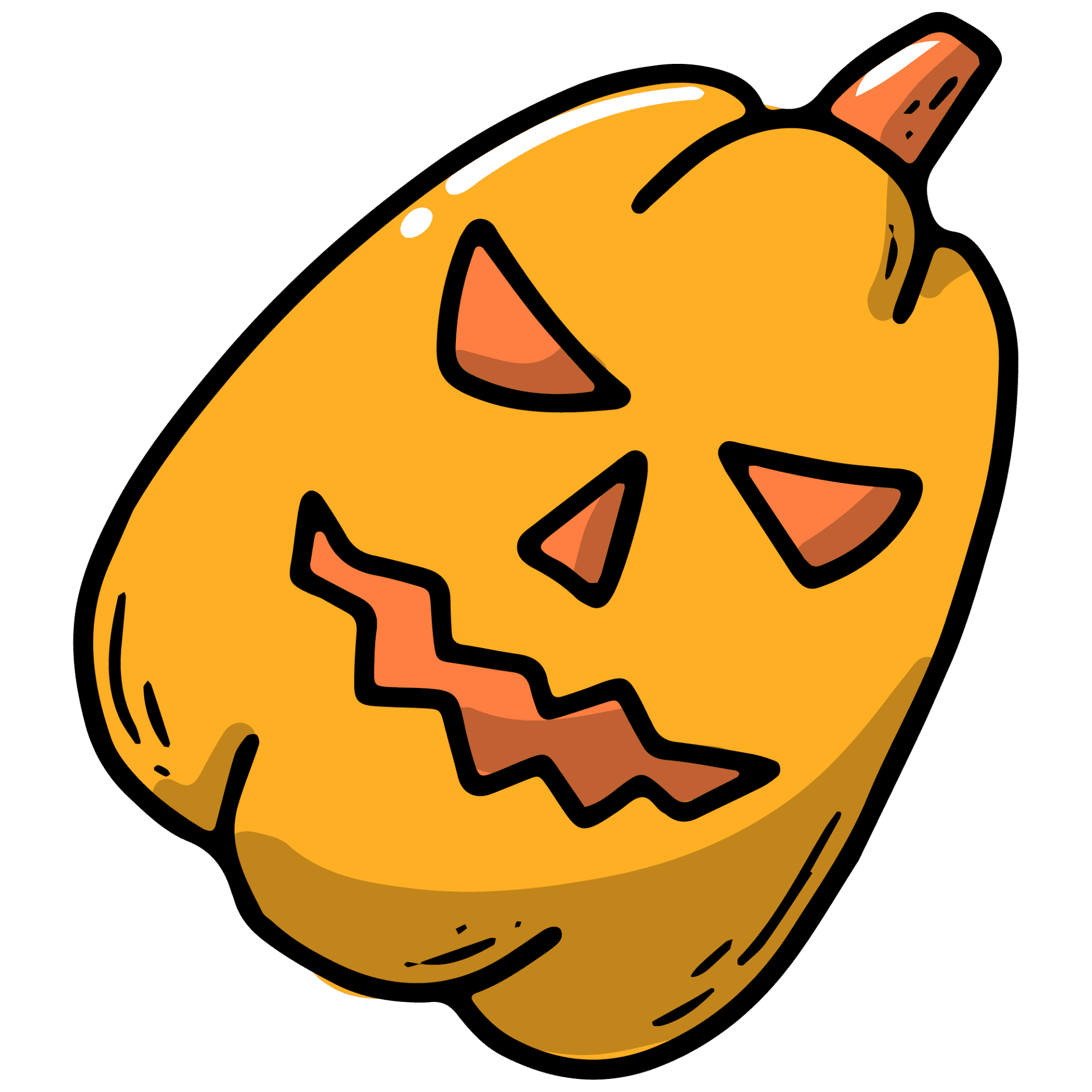 Jagged Grin Jack-O'-Lantern Sticker