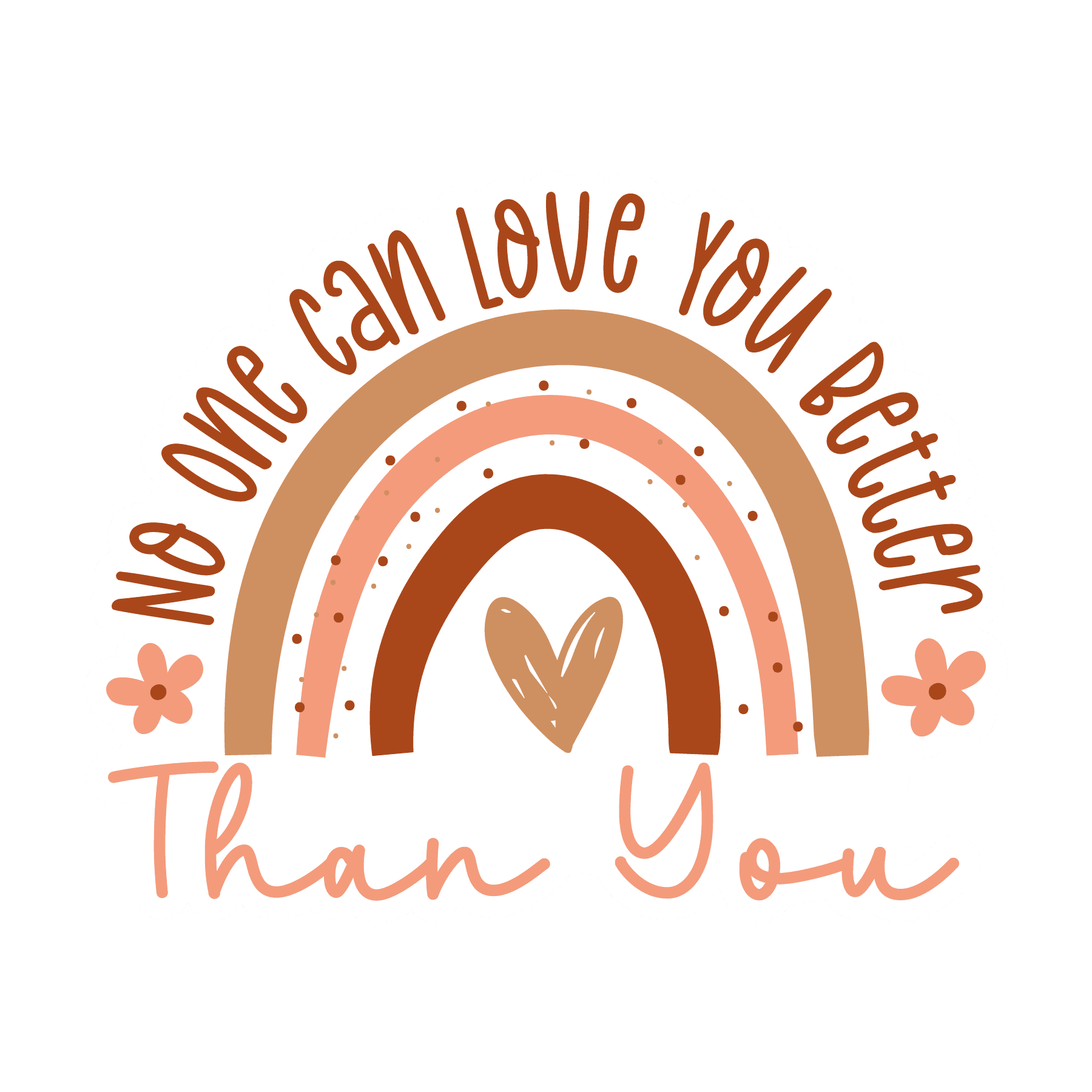 No One Can Love You Better Boho Rainbow Sticker